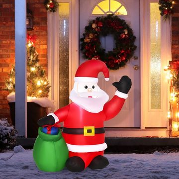 HOMCOM Weihnachtsfigur LED Weihnachtsmann aufblasbar
