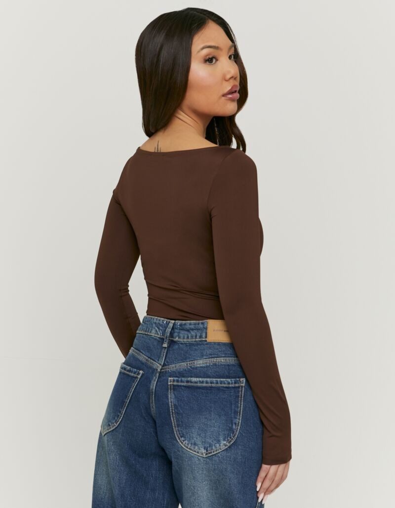 Tally Weijl Langarmbody SBOPABOTIC Materialmix, figurbetont