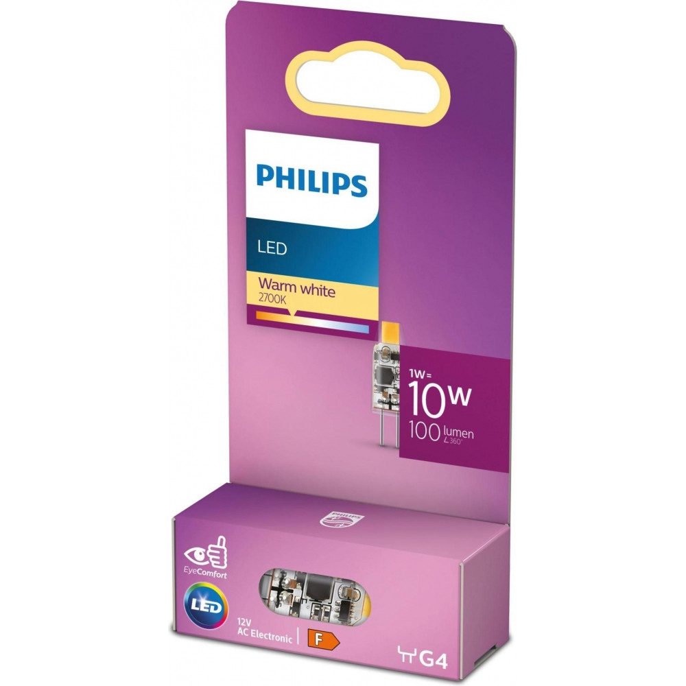 Philips LED-Leuchtmittel 30045300 LED 10W G4 WW 12V ND micro SRT6 Leuchtmittel Warmweiß