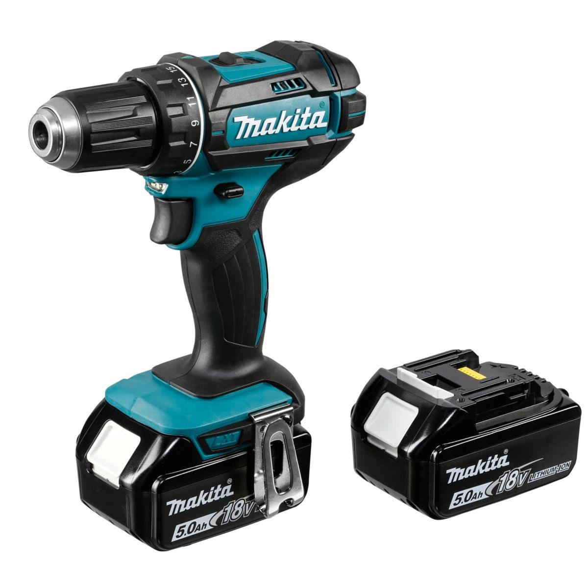 Makita Bohrschrauber DDF482RTJ 18V 2x BL1850B Akku-Bohrschrauber