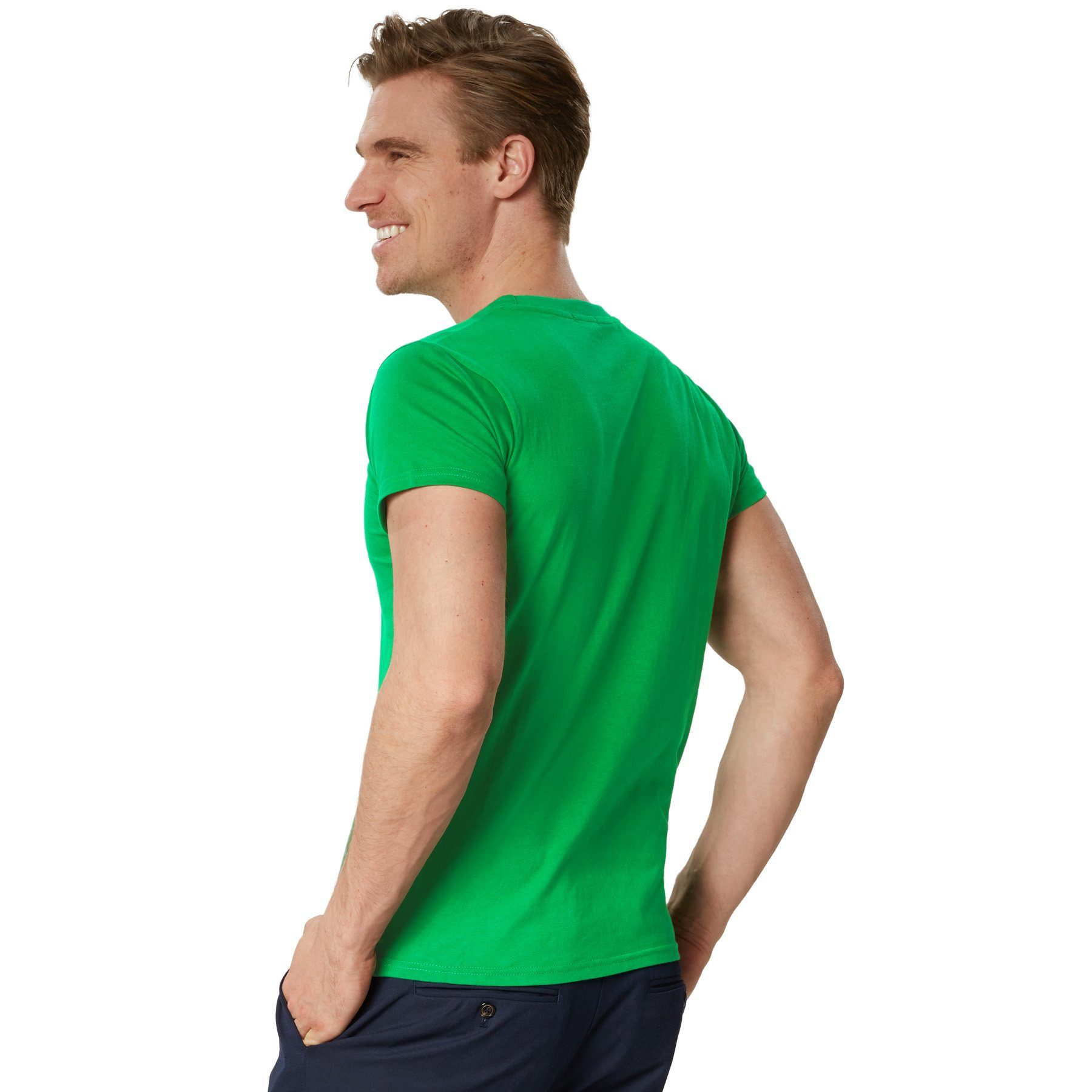 T-Shirt T-Shirt Rundhals dressforfun grün Männer