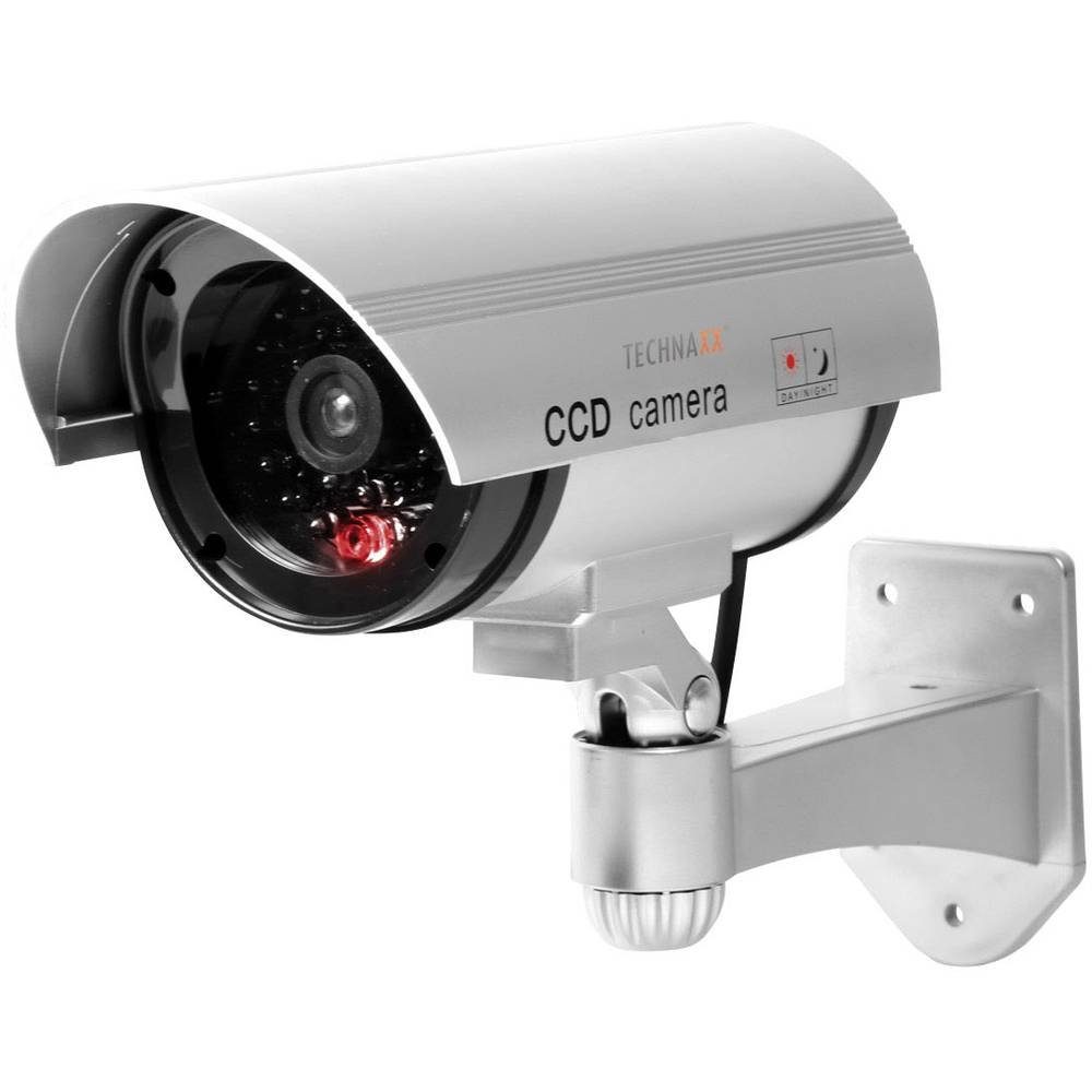 Technaxx CCD-Kamera-Attrappe Überwachungskamera Attrappe (mit blinkender LED)