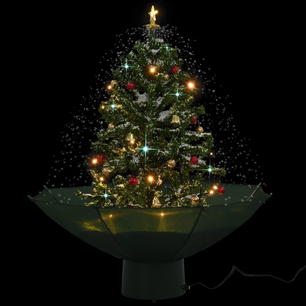 Grün mit Weihnachtsbaum Weihnachtsbaum cm Schirmfuß Künstlicher Schneiender furnicato 75