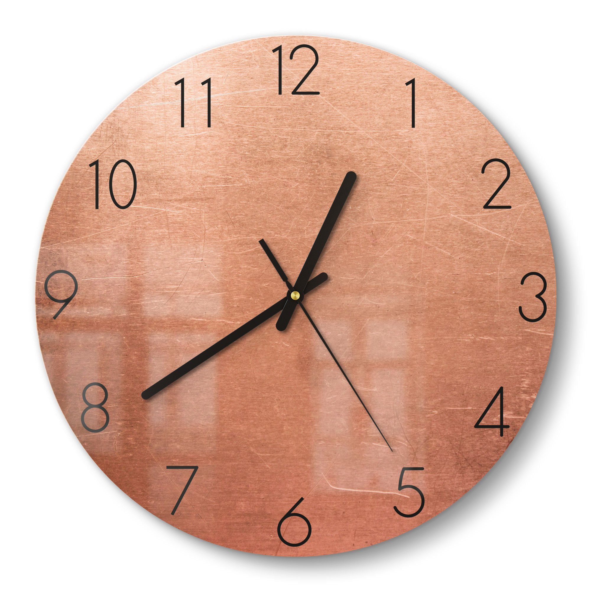 DEQORI Wanduhr 'Kupferplatte mit Kratzern' (Glas günstig online kaufen