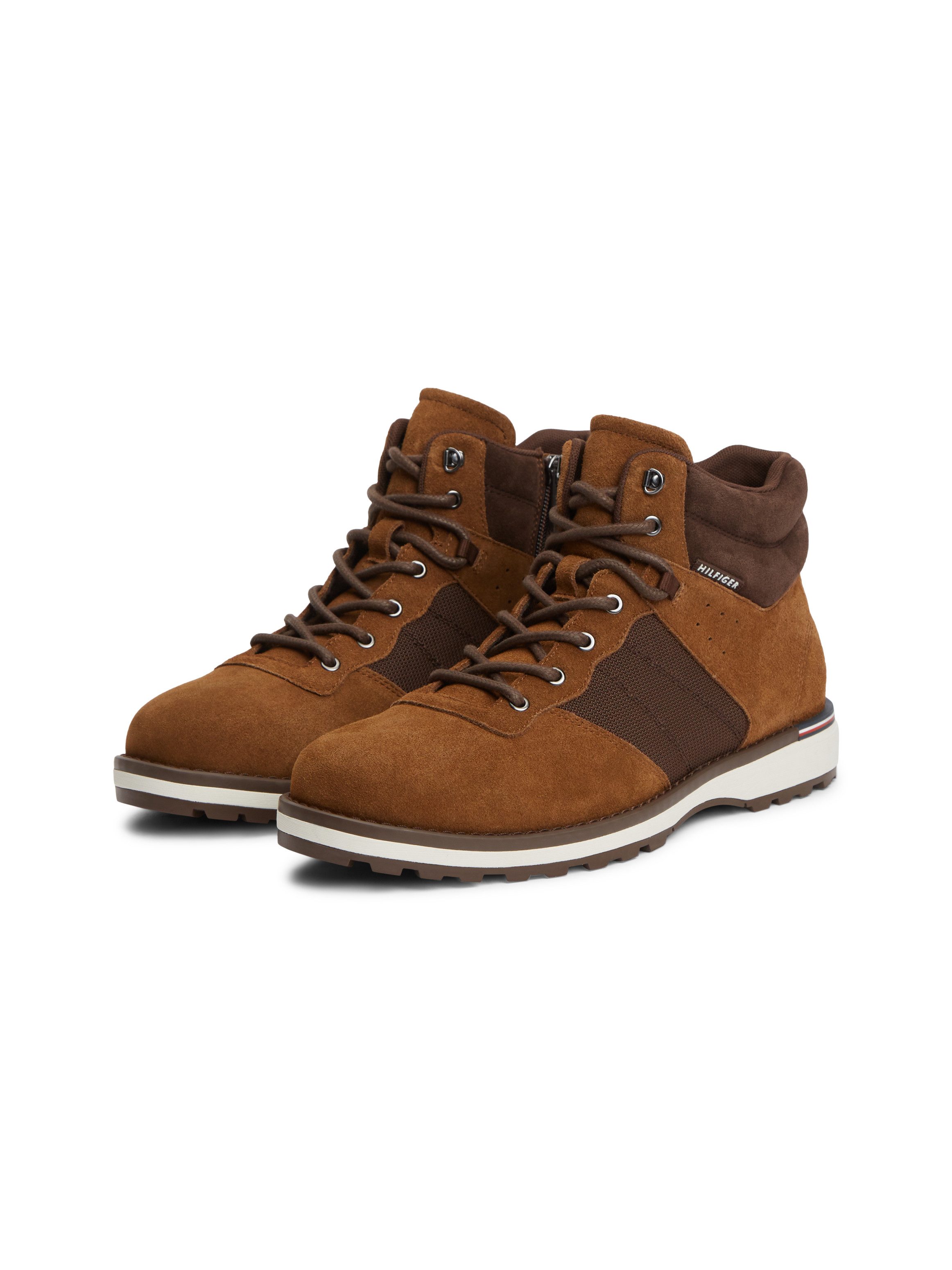 Tommy Hilfiger CORPORATE OUTDOOR SUEDE BOOT Schnürboots Schnürstiefelette mit praktischem Innenreißverschluss
