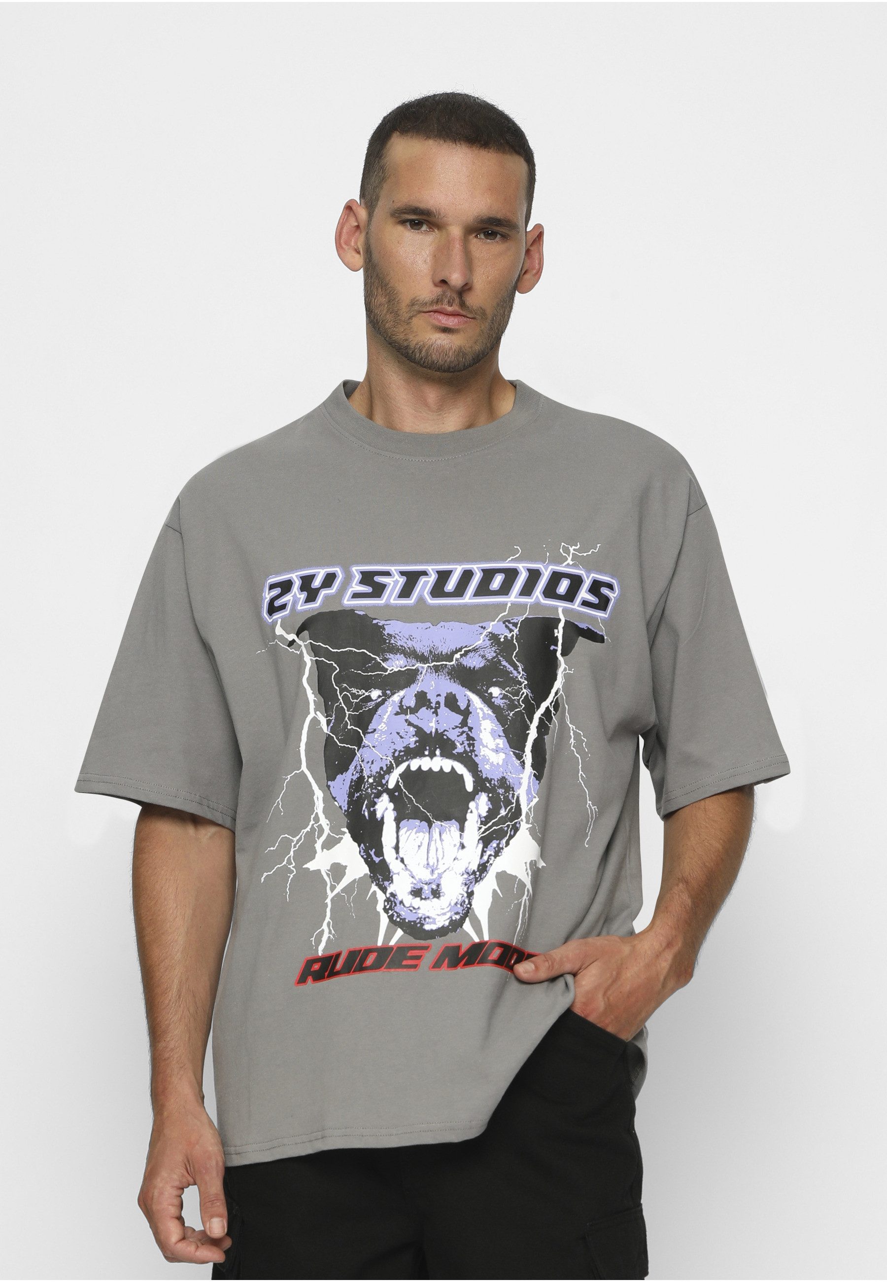 2Y Studios T-Shirt 2Y Studios Herren Rottweiler Oversize Tee (1-tlg)