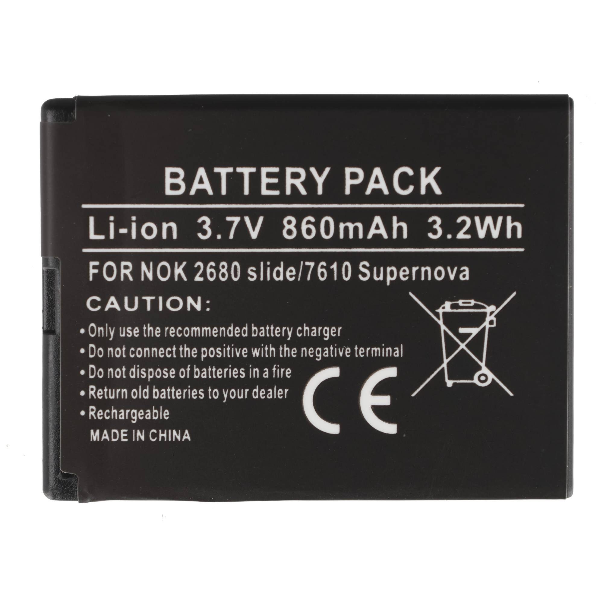 AccuCell AccuCell Akku passend für Nokia 3600 Slide, BL-4S Akku Akku 860 mAh (3,7 V)