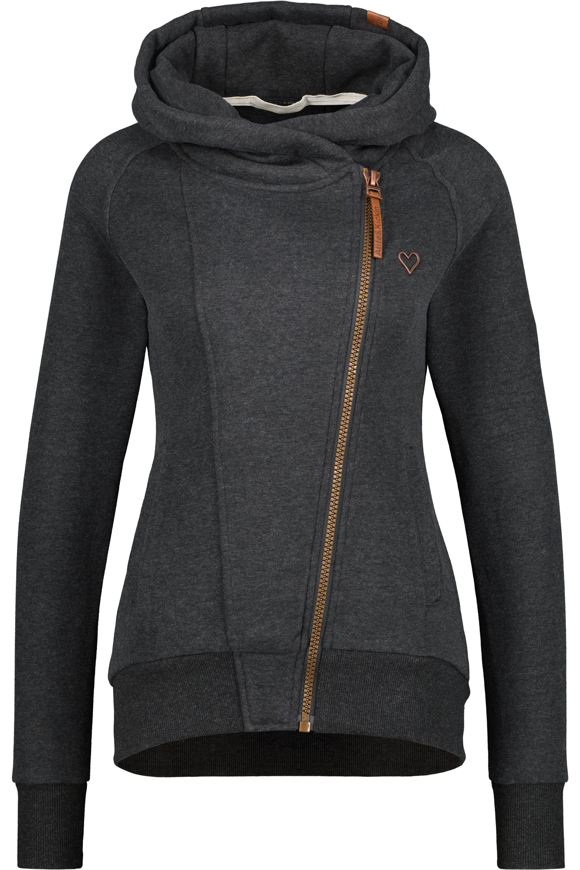 melange Kapuzensweatjacke Alife moonless Damen SnakecharmerAK Hooded A & Kickin Sweatjacket