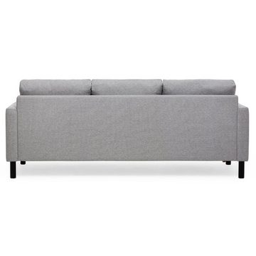 trendteam 3-Sitzer Click&Sit, Sofa Couch Polstersofa in Grau, werkzeuglose Montage