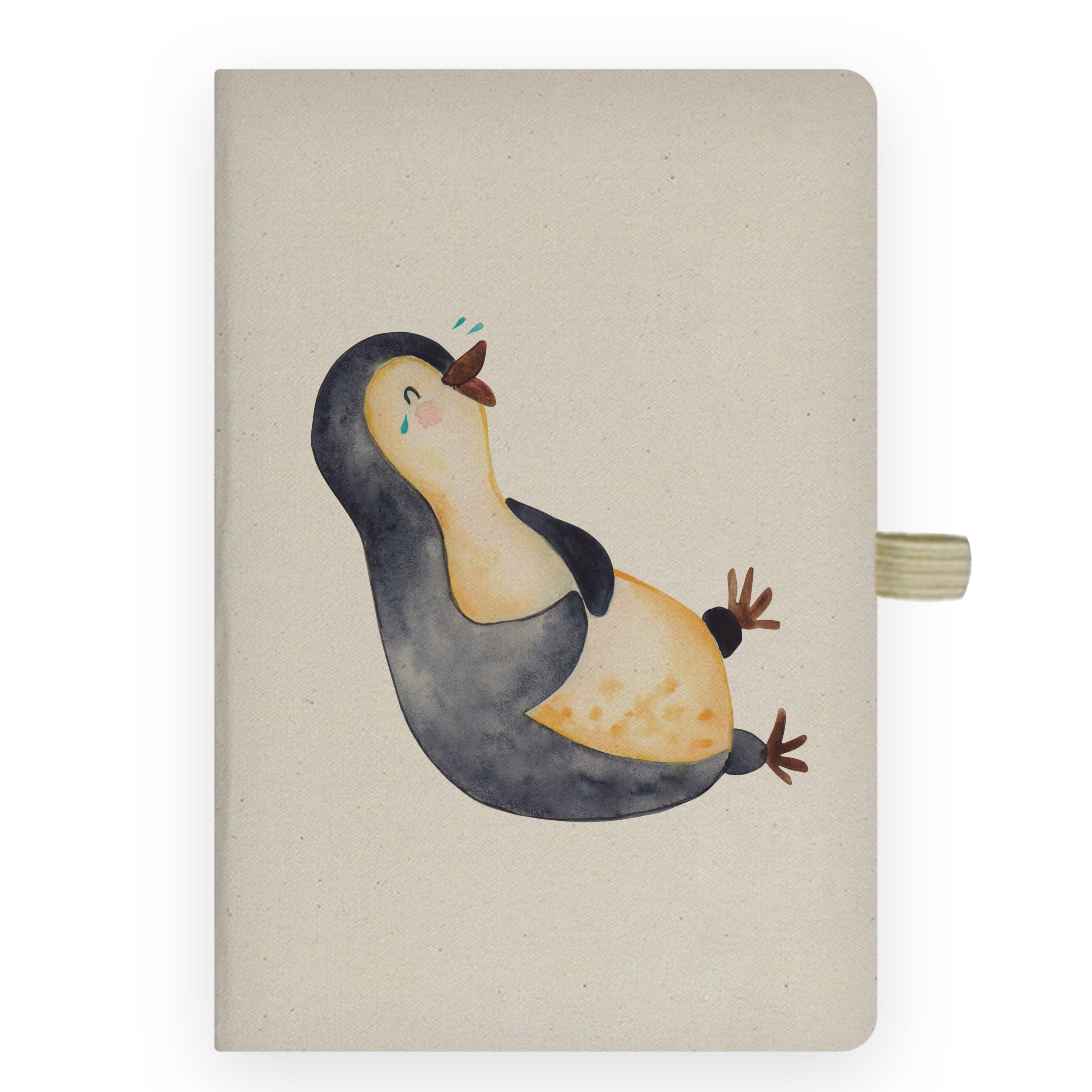 Mr. & Mrs. Panda Notizbuch Pinguin lachend - Transparent - Geschenk, Schreibbuch, Notizen, Adres