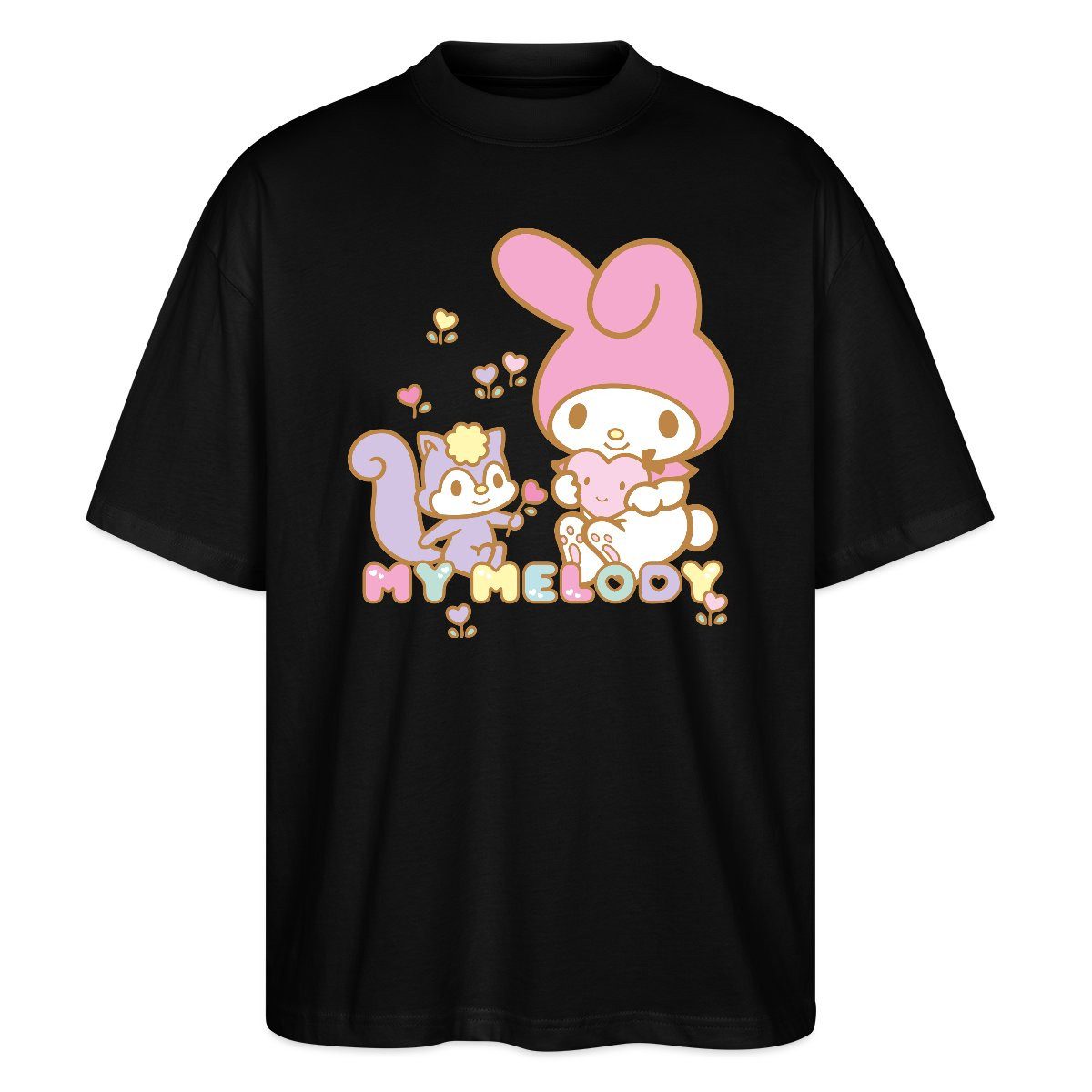 T-Shirt My Melody Pflückt Mit Risu Herzblümchen Oversize Unisex T-Shirt