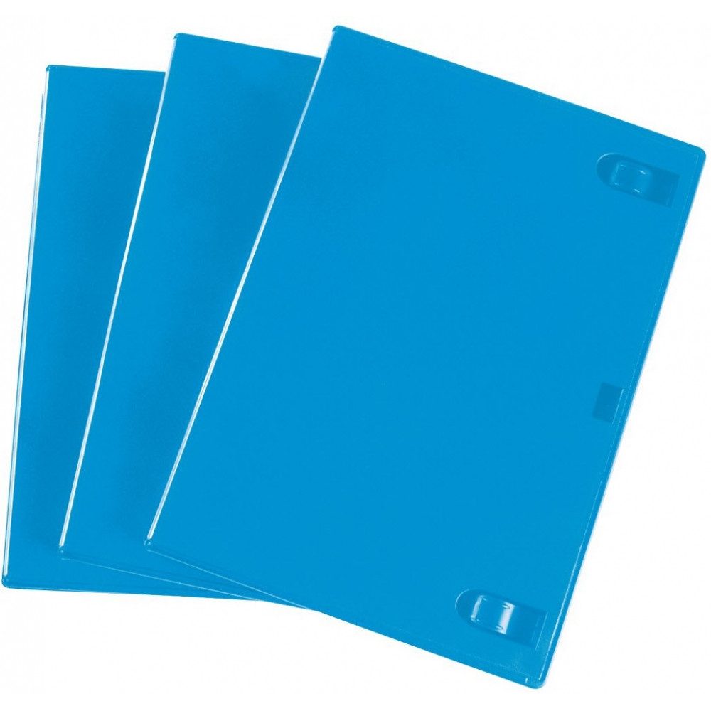 Hama Aufbewahrungsbox Hama Blu Ray Doppel Box 3er Pack blau für Discs. (Doppel-Hülle, 3er Pack für optimale Aufbewahrung)