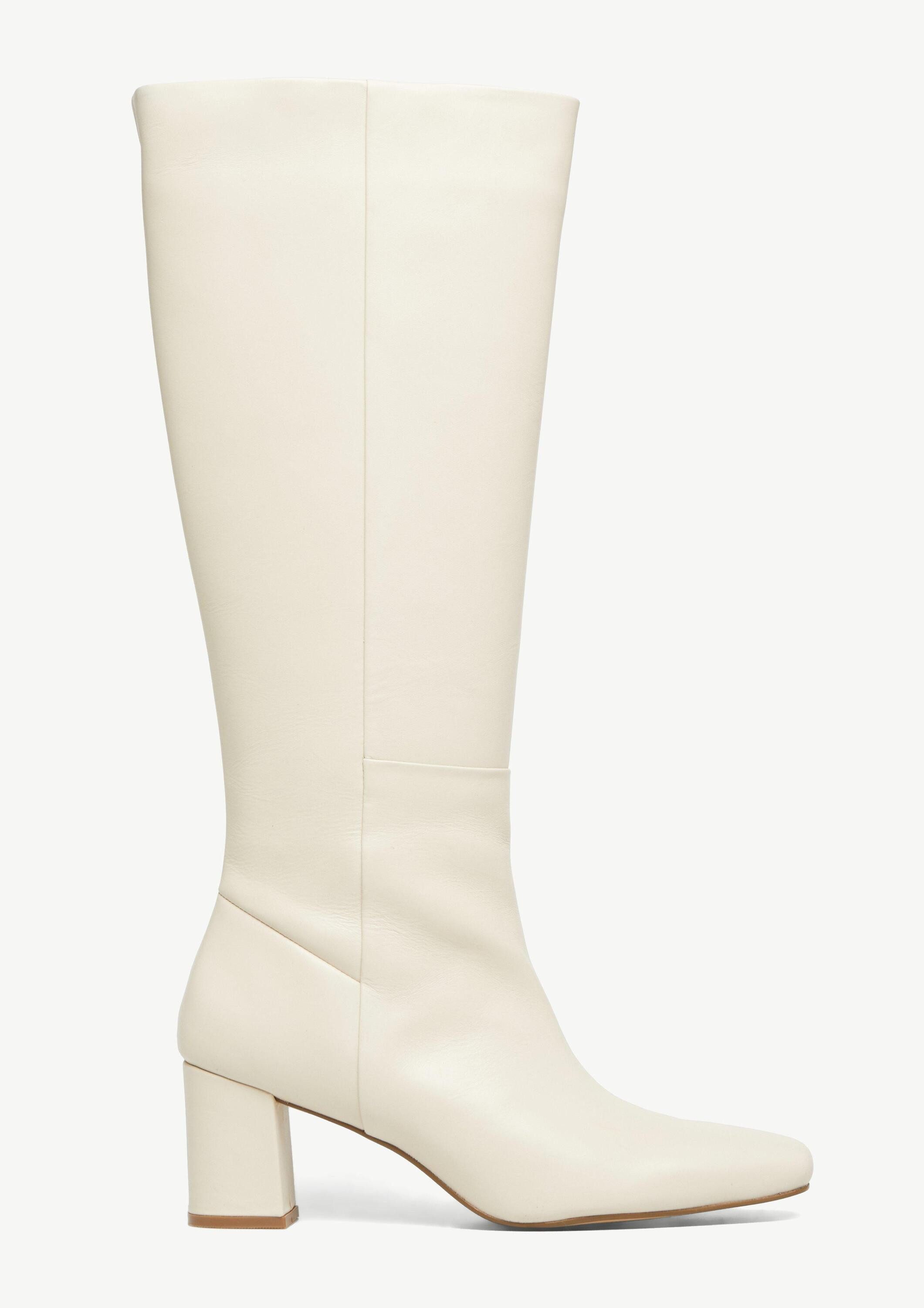 comma Stiefel Stiefel Lederstiefel mit Blockabsatz