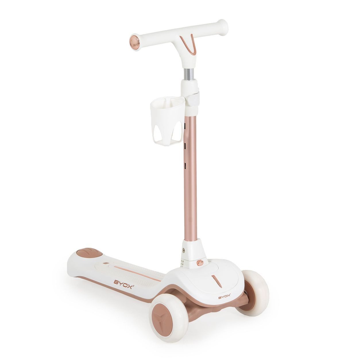 Byox Cityroller Kinderroller Cornet 6 in 1, Multifunktionsroller Rutscher Musik Becherhalter
