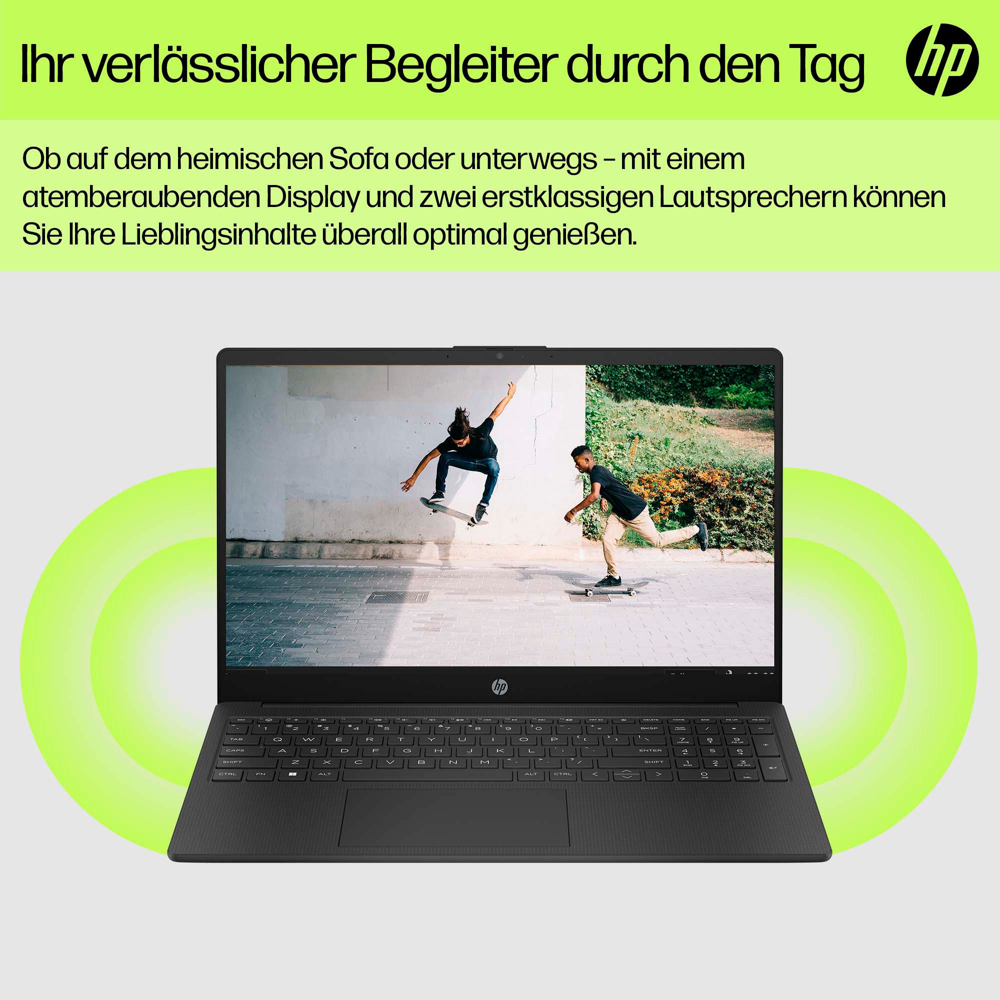 HP 15-fd0216ng Notebook (39,6 cm/15,6 Zoll, Intel Celeron N100, 128 GB SSD)