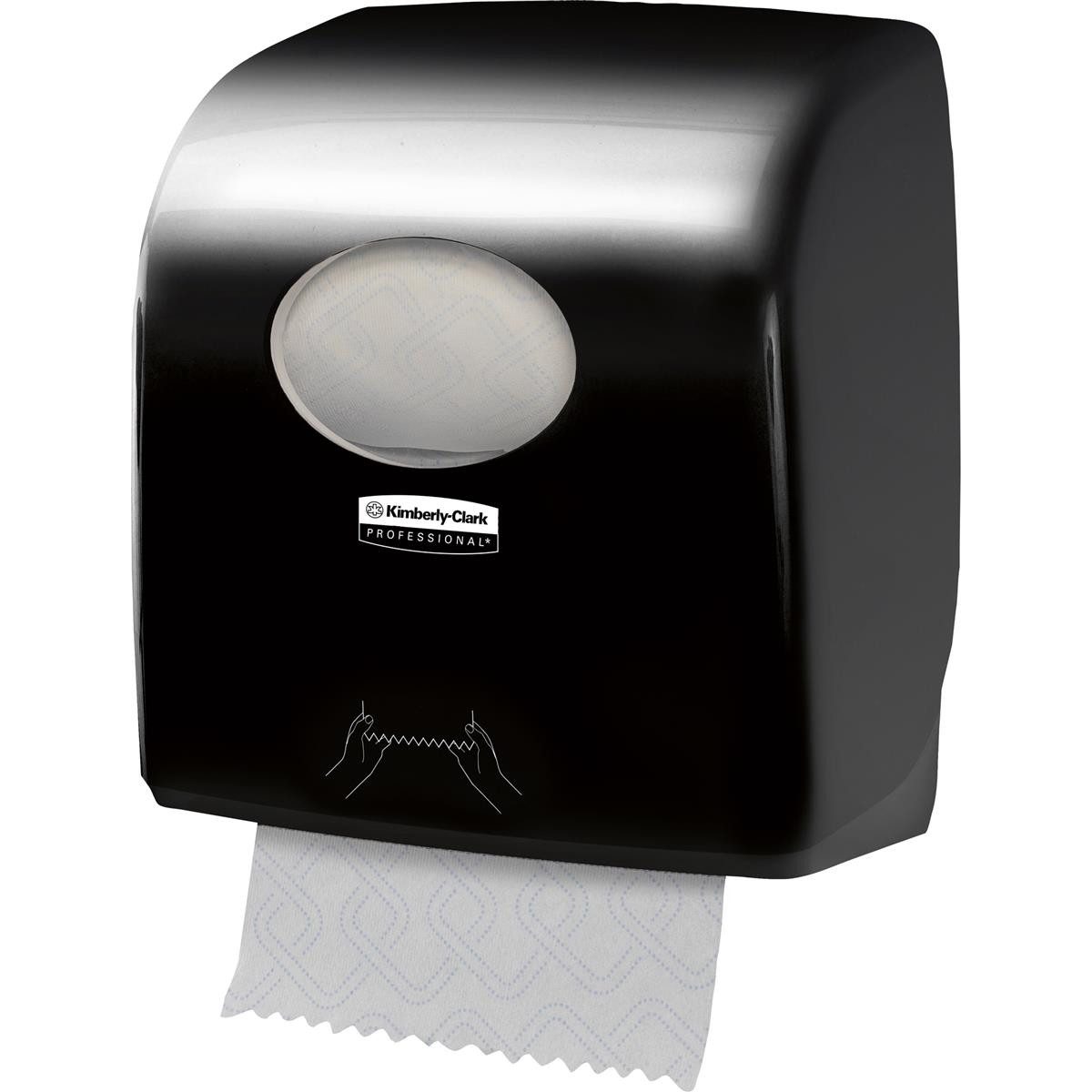 KIMBERLY-CLARK Toilettenpapierhalter Aquarius Handtuchspender SLIMROLL schwarz