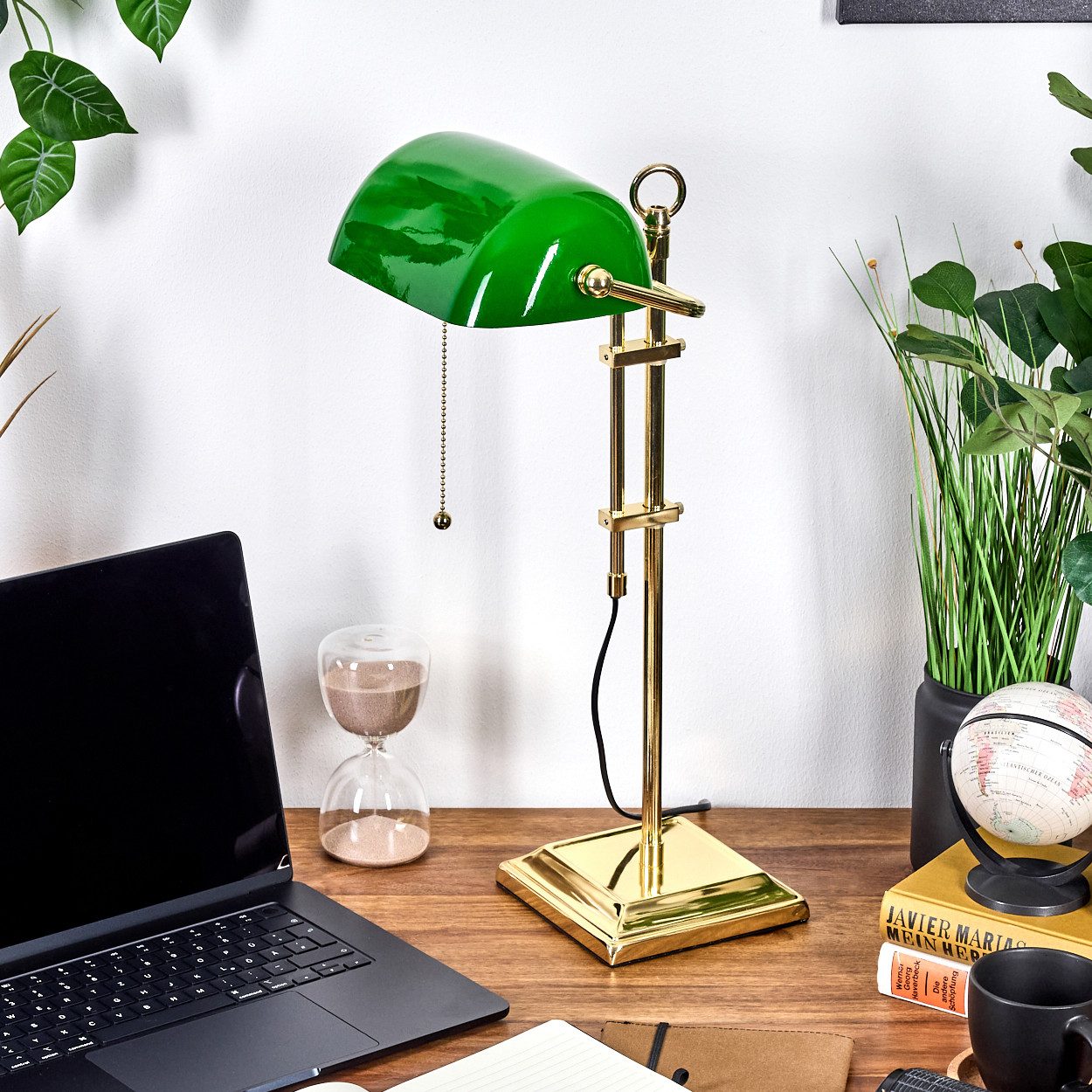 hofstein Tischleuchte Tischlampe aus Metall/Glas in günstig online kaufen