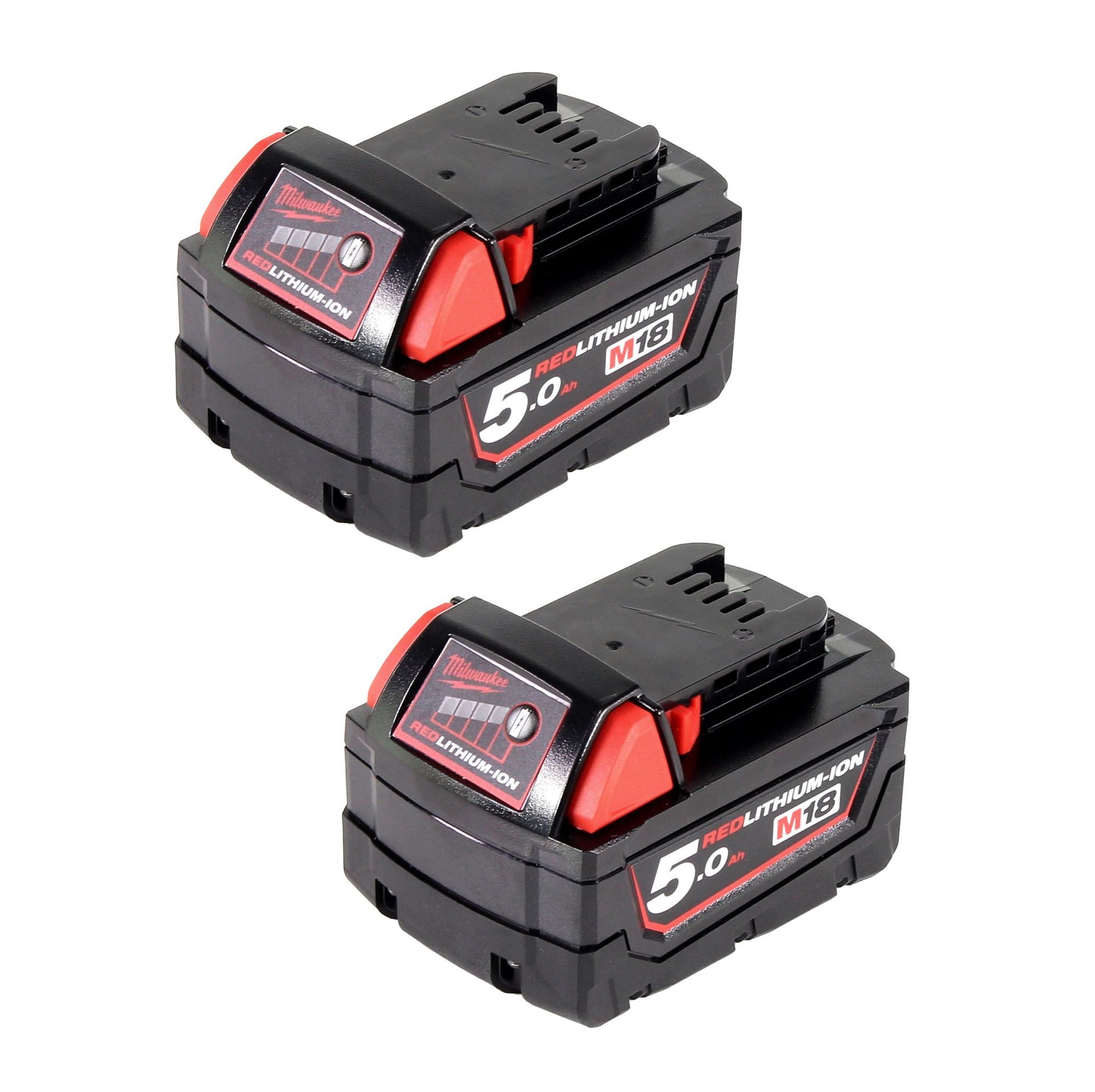 Milwaukee Akku Starter 18V Set mit 2x M18 B5 Akku 18V 5,0Ah Akkupacks