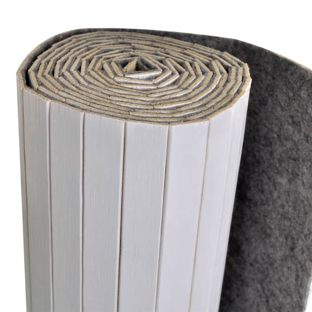 vidaXL Raumteiler, Paravent Bambus Weiß 250×165 cm