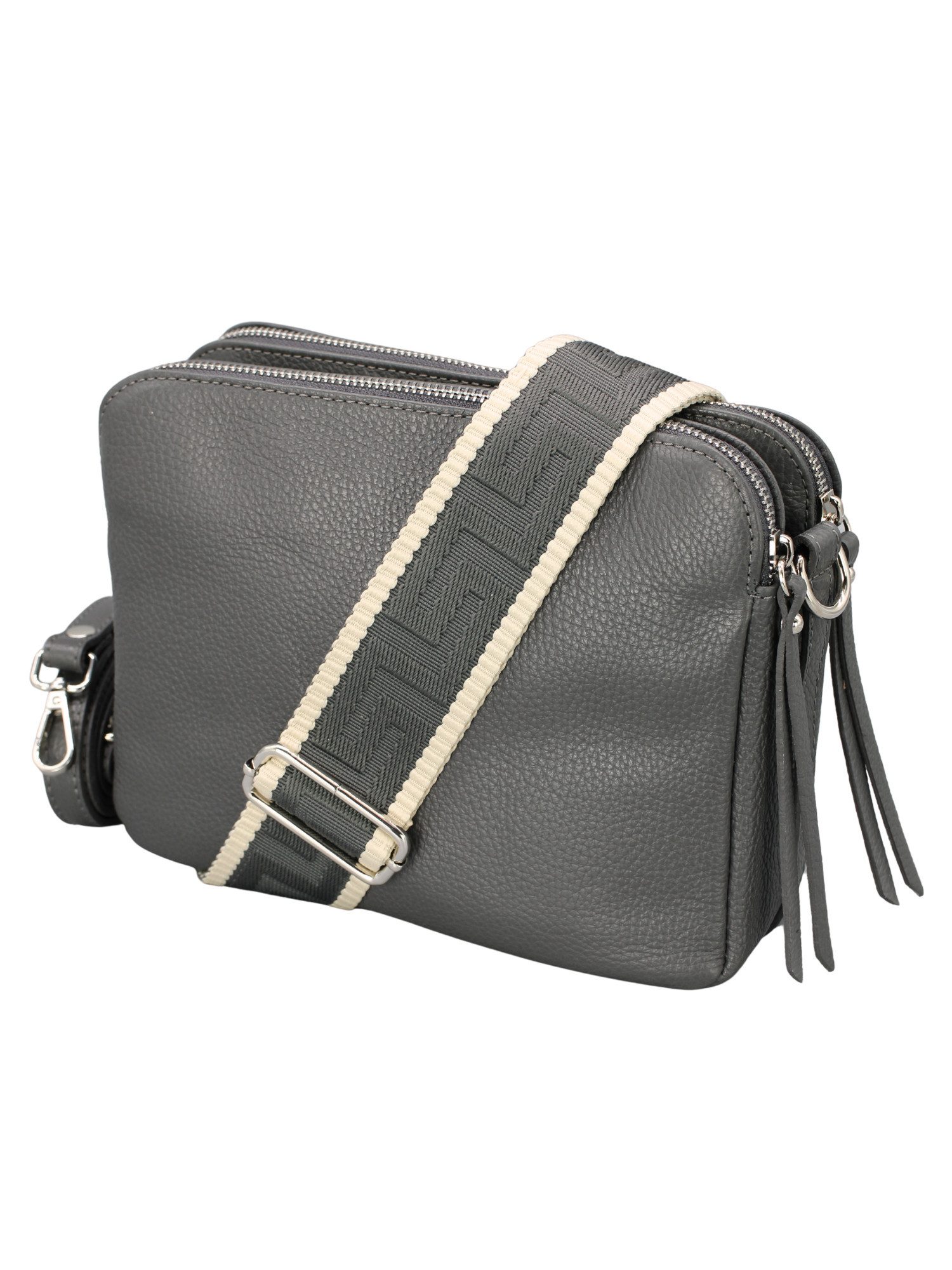 Adel Bags Schultertasche MARA Umhängetasche für Damen, Schultertasche aus Echtleder, hergestellt in Italien, mit 2 Riemen