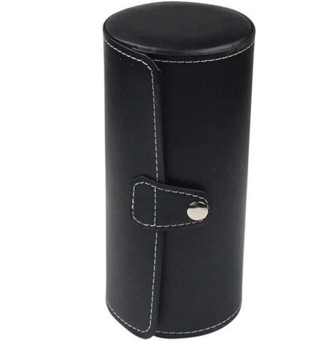 Zylindrische schwarz Aufbewahrungsbox Tragbare LENBEST Uhren Uhrenrolle Uhrenrolle