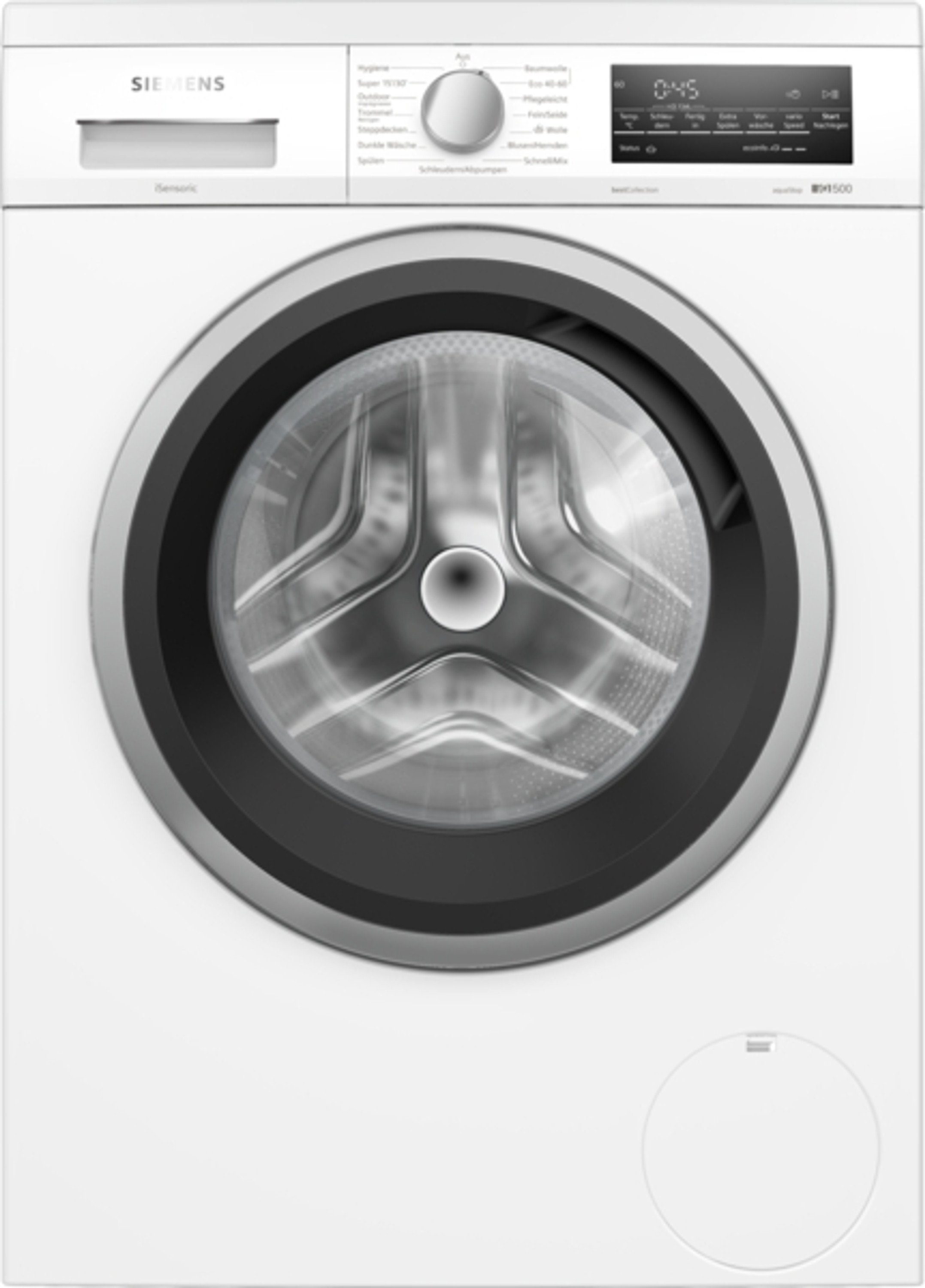 SIEMENS Waschmaschine WU14UTG1, 8 U/min, kg, Nachlegefunktion, softTrommel 1400 iQdrive, varioSpeed