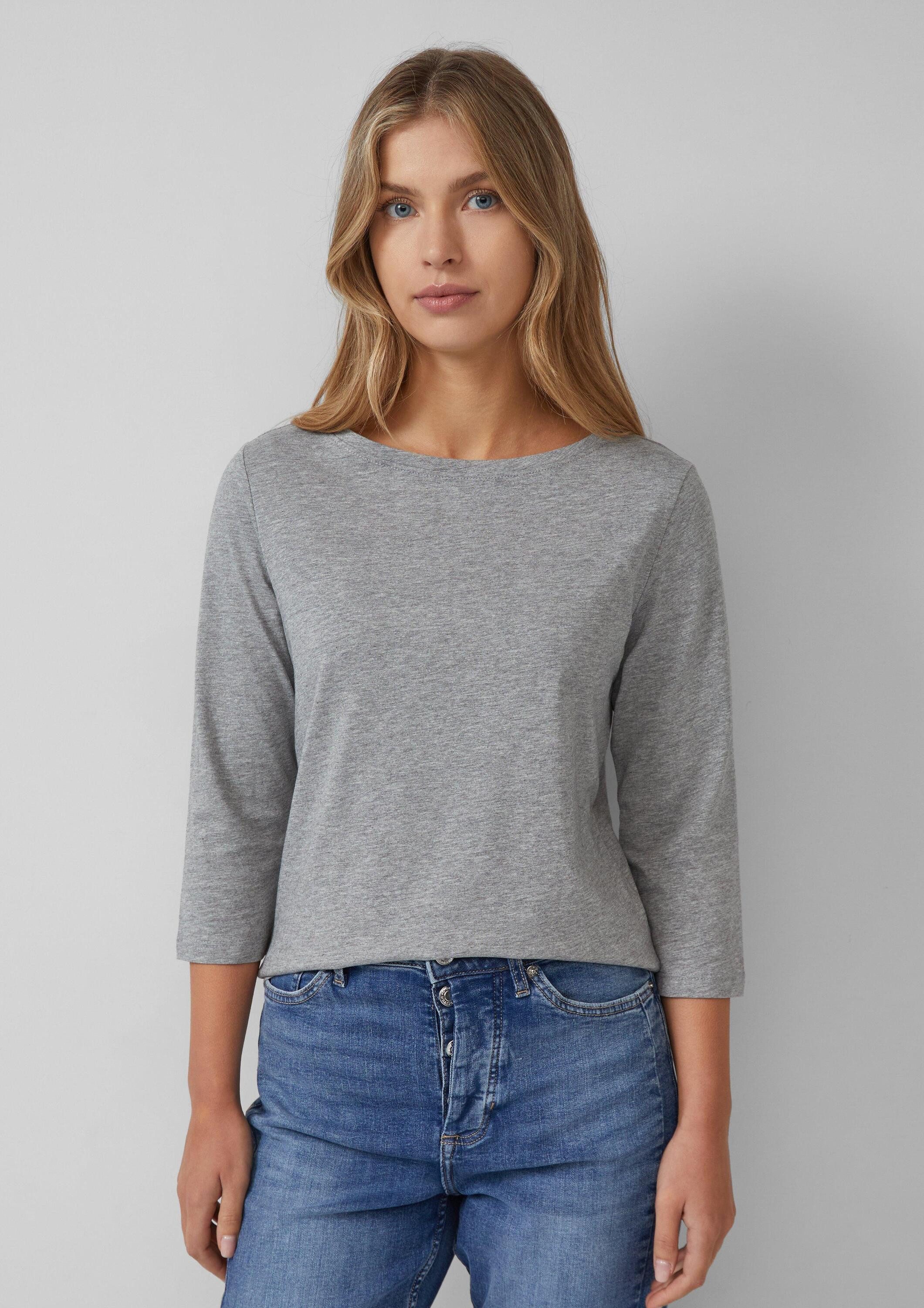 s.Oliver 3/4-Arm-Shirt T-Shirt T-Shirt aus Baumwolle im Slim Fit günstig online kaufen