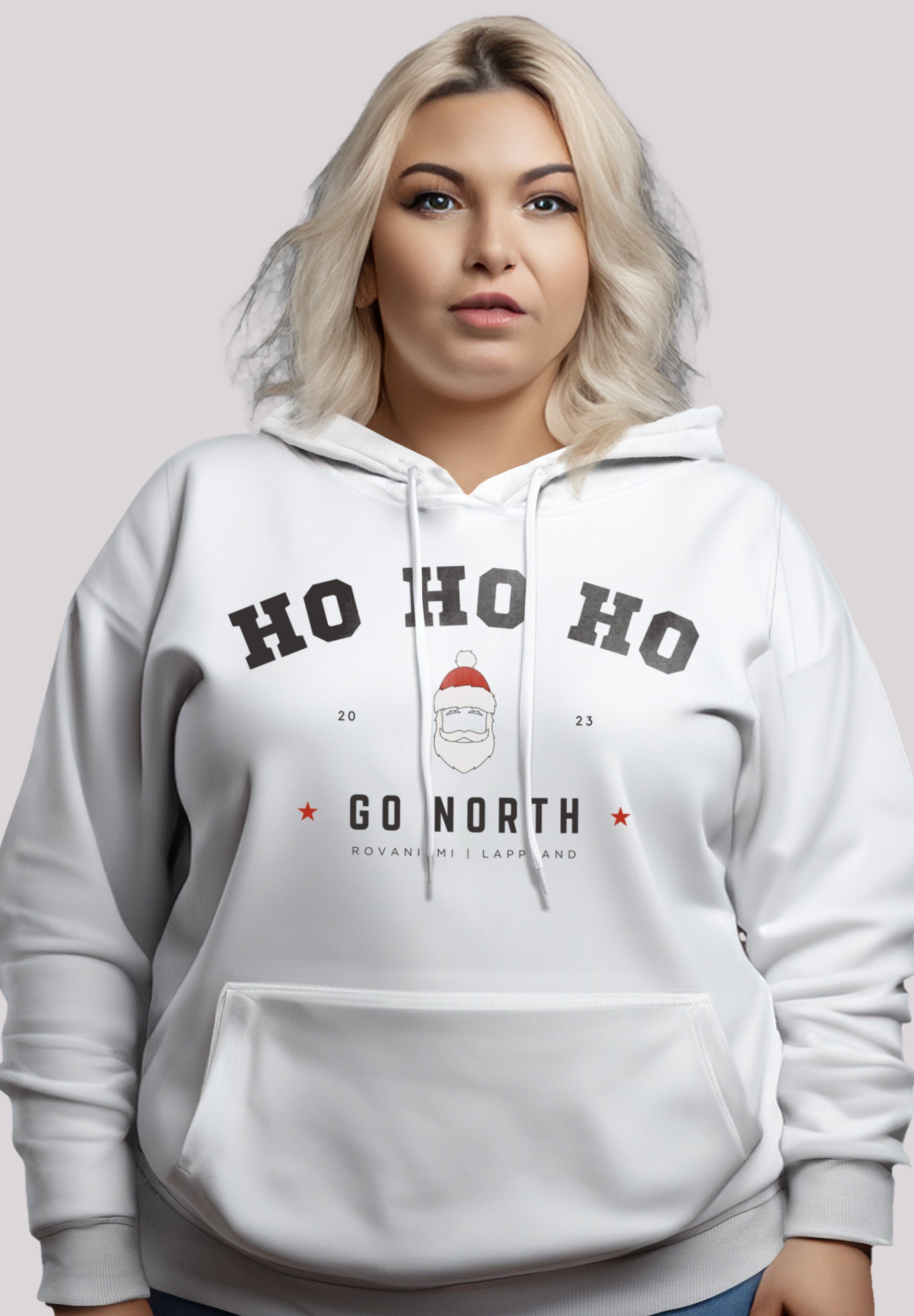 Santa Ho weiß Hoodie F4NT4STIC PLUSSIZE Weihnachten Premium Ho Qualität Ho