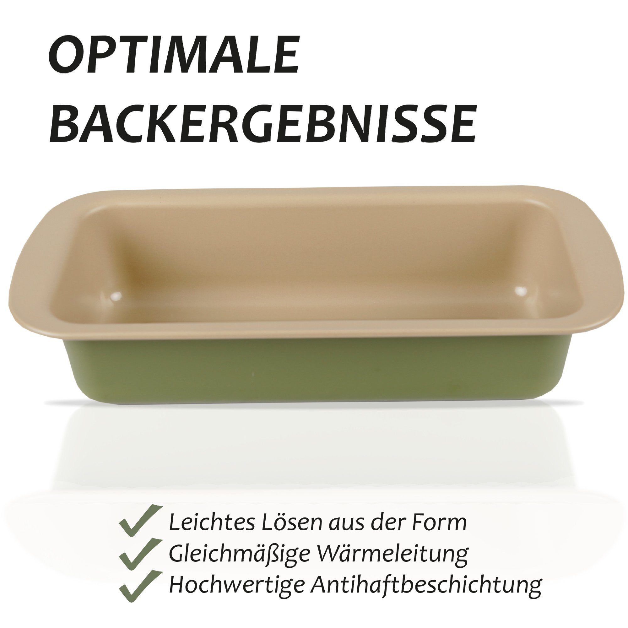Bestlivings Brotbackform Terraillon, (1-tlg), Brotbackform Kastenform 25x11x6cm, antihafteschichtet Carnauba Wachs