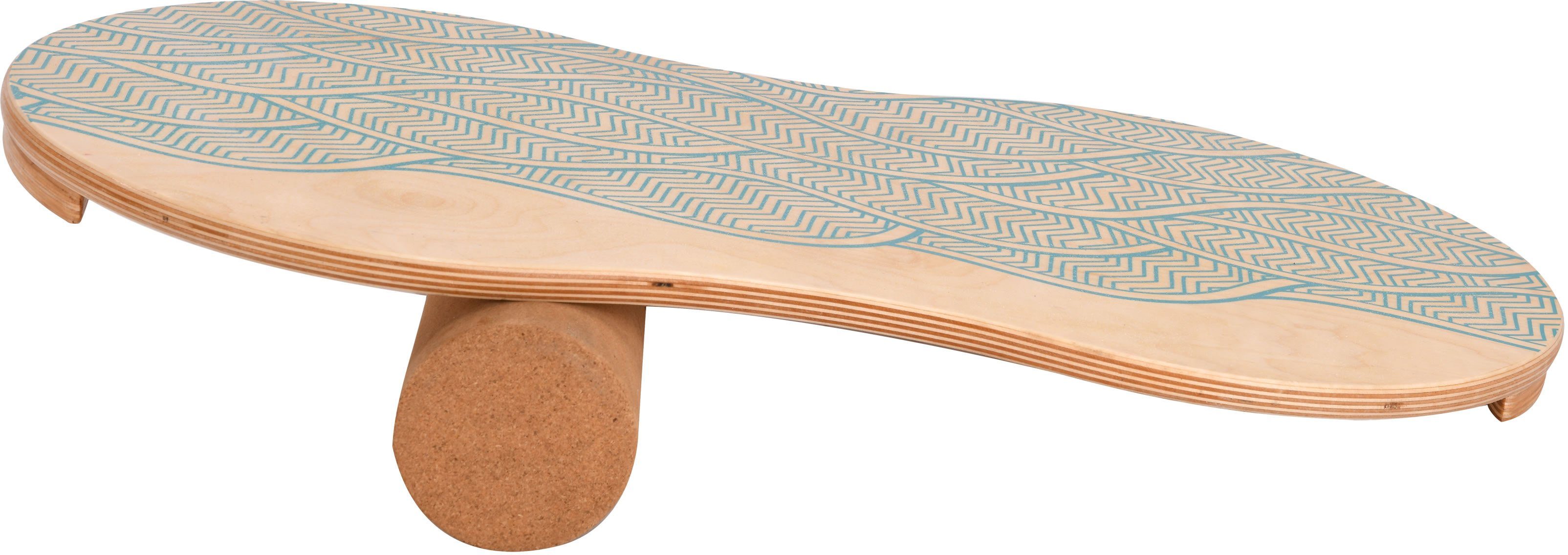 body coach Balanceboard Woodboard II, Kork aus Ahornholz, Rolle aus mehrlagigen Balancebrett