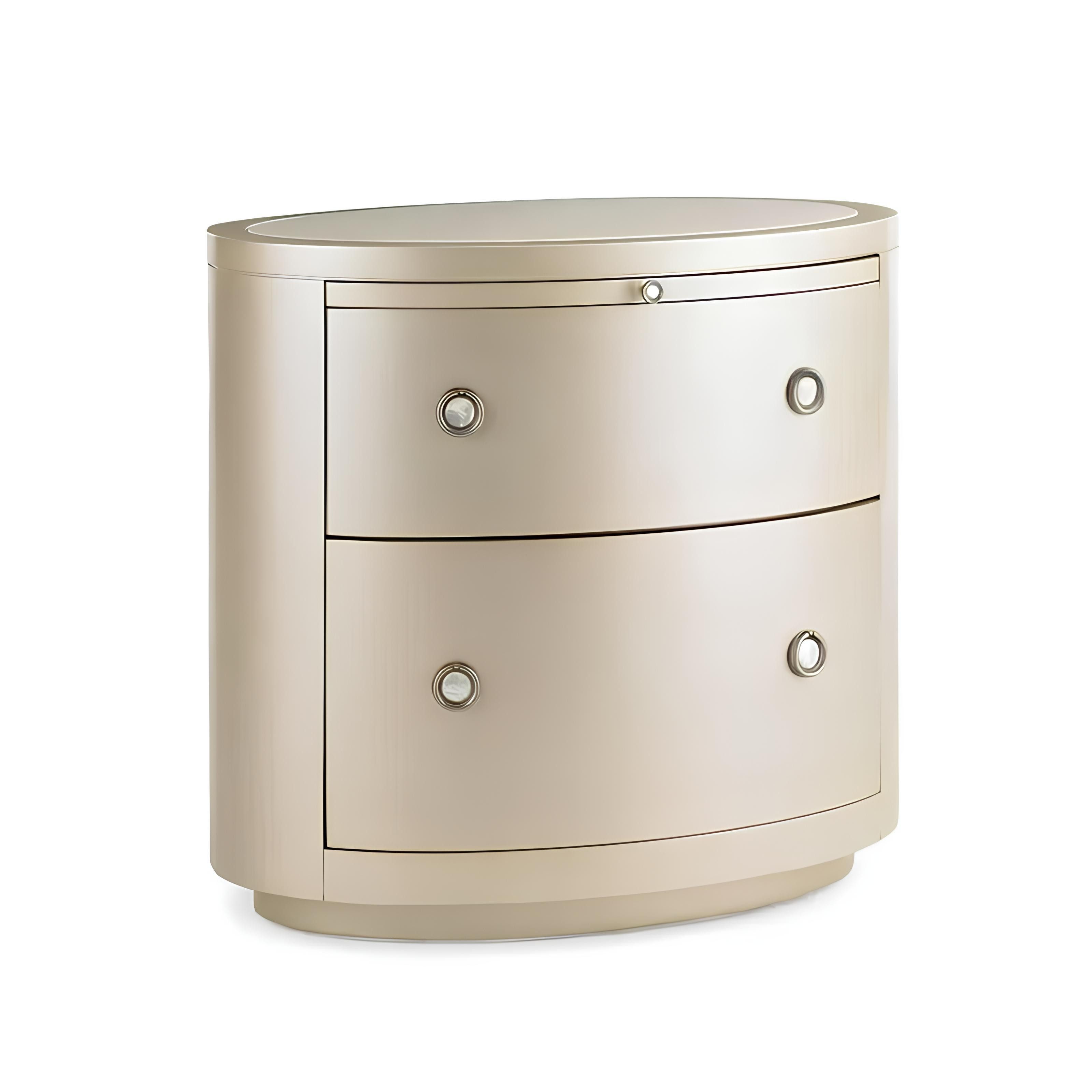 JVmoebel Nachttisch Beistelltisch aus Holz in elegantem Beigeton für modernes Wohnen (1-St), Made in Europa