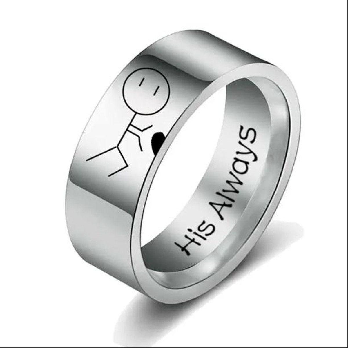 KARMA Edelstahlketten-Set Partnerketten Partnerschmuck Halsketten Ringe Paare (Geschenk für Ihn & Sie, 4-tlg., Paarschmuck Verlobung Hochzeit Geburtstag), Ketten Edelstahl Herz Pärchenschmuck Liebe