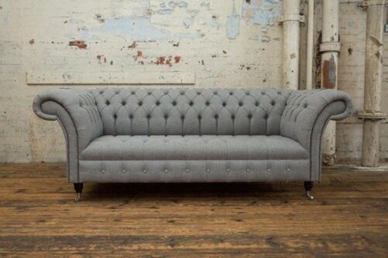 JVmoebel 3-Sitzer Graue Designer Sofa Couch Polster XXL 3 Sitzer, Made in Europe