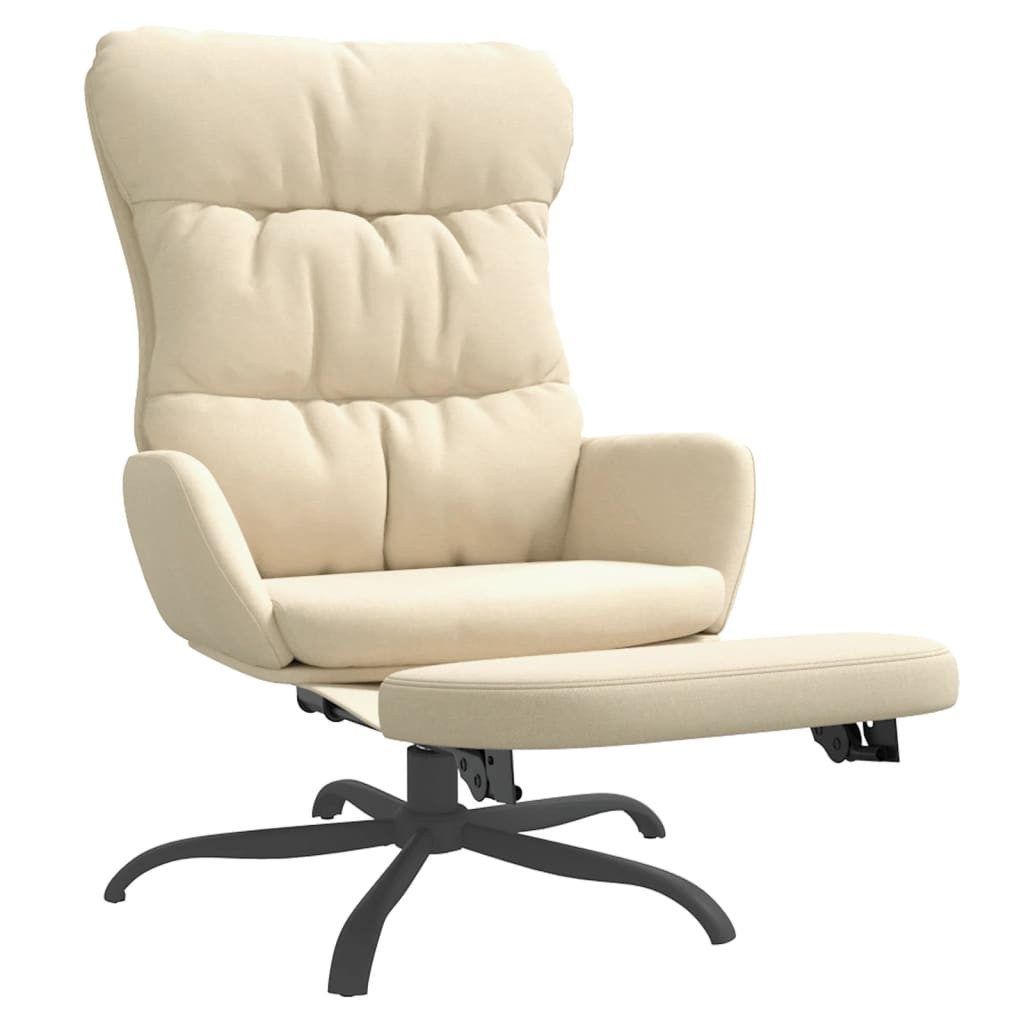 vidaXL Relaxsessel, Relaxsessel mit Fußteil Creme Stoff