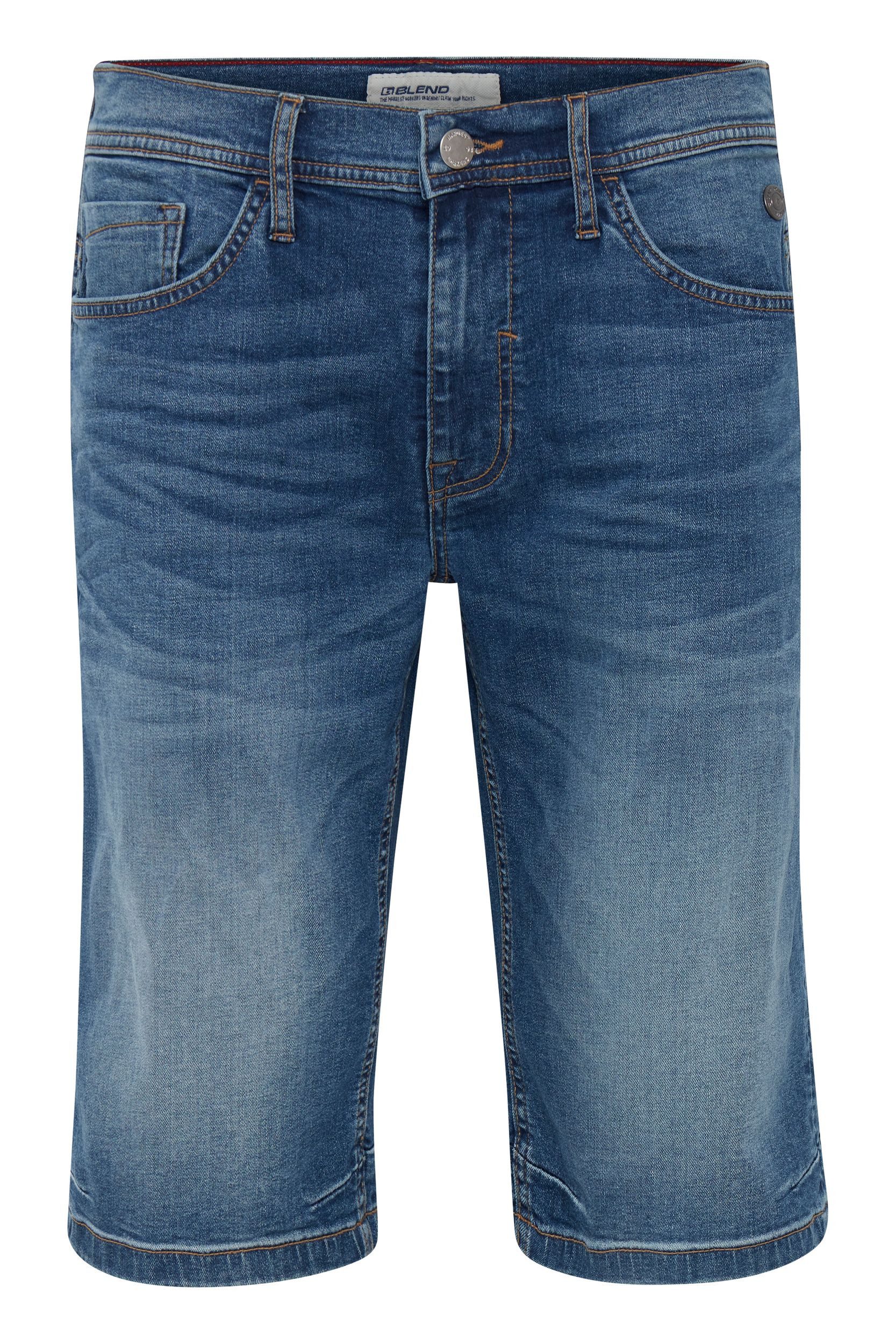 Jeansshorts Kurzes Design aus Leinen und Baumwolle