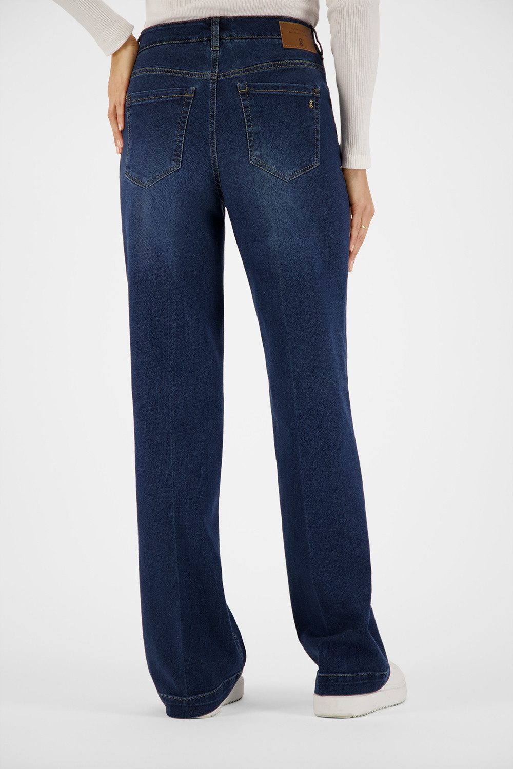 Atelier GARDEUR Weite Jeans FELIZA7-670721-7169 Wide Leg Damenhose schwarz dark rinse used Elastischer Stretch-Denim mit Wide-Leg und 5-Pocket-Details
