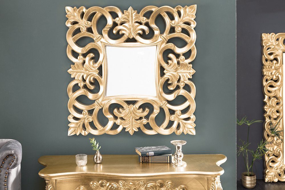 riess-ambiente Wandspiegel VENICE 75x75cm gold (1-St), Barock Stil | Wandspiegel