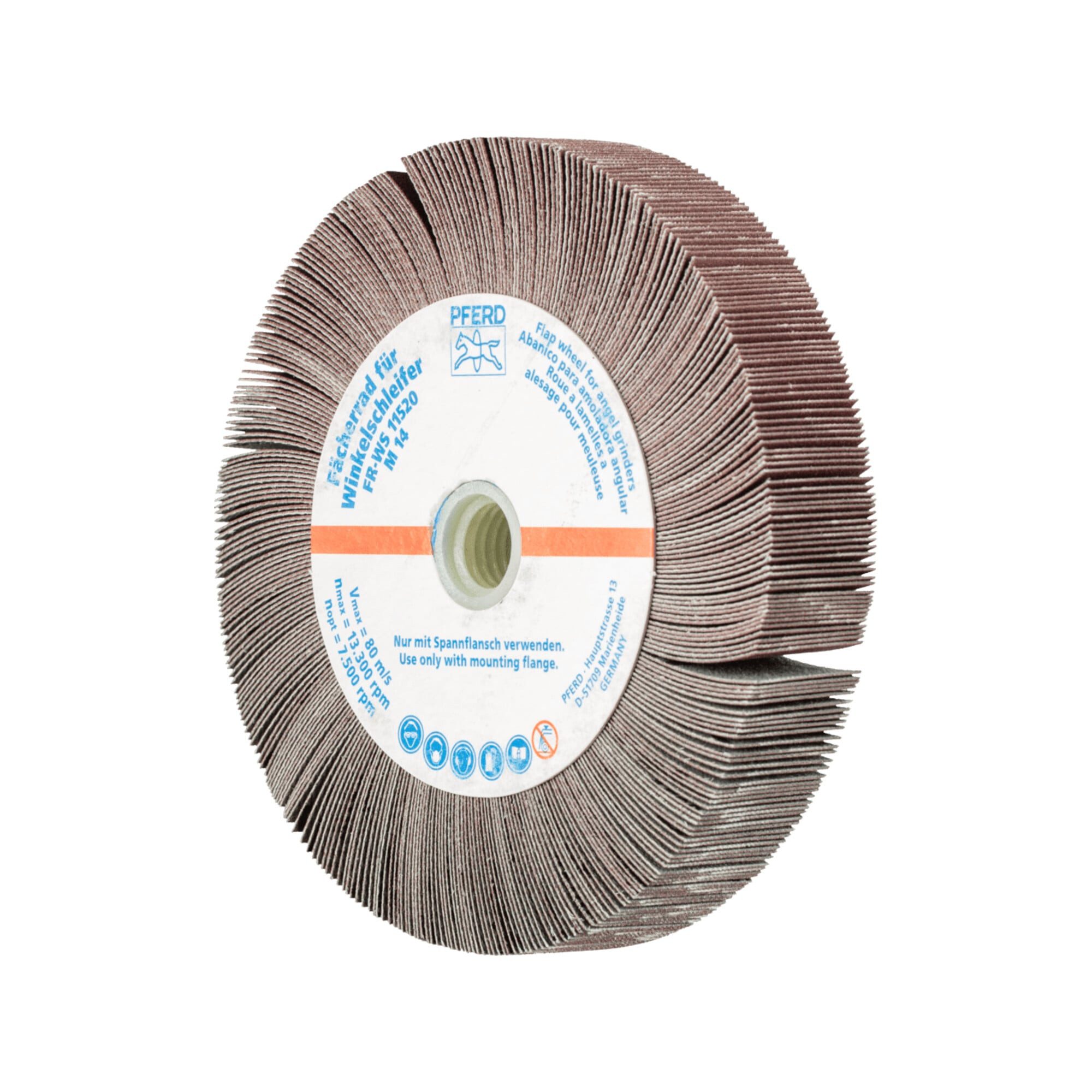 Pferd Fächerscheibe PFERD TOOLS Lamellenschleifrad für Winkelschleifer FR WS Ø 115x20mm M1