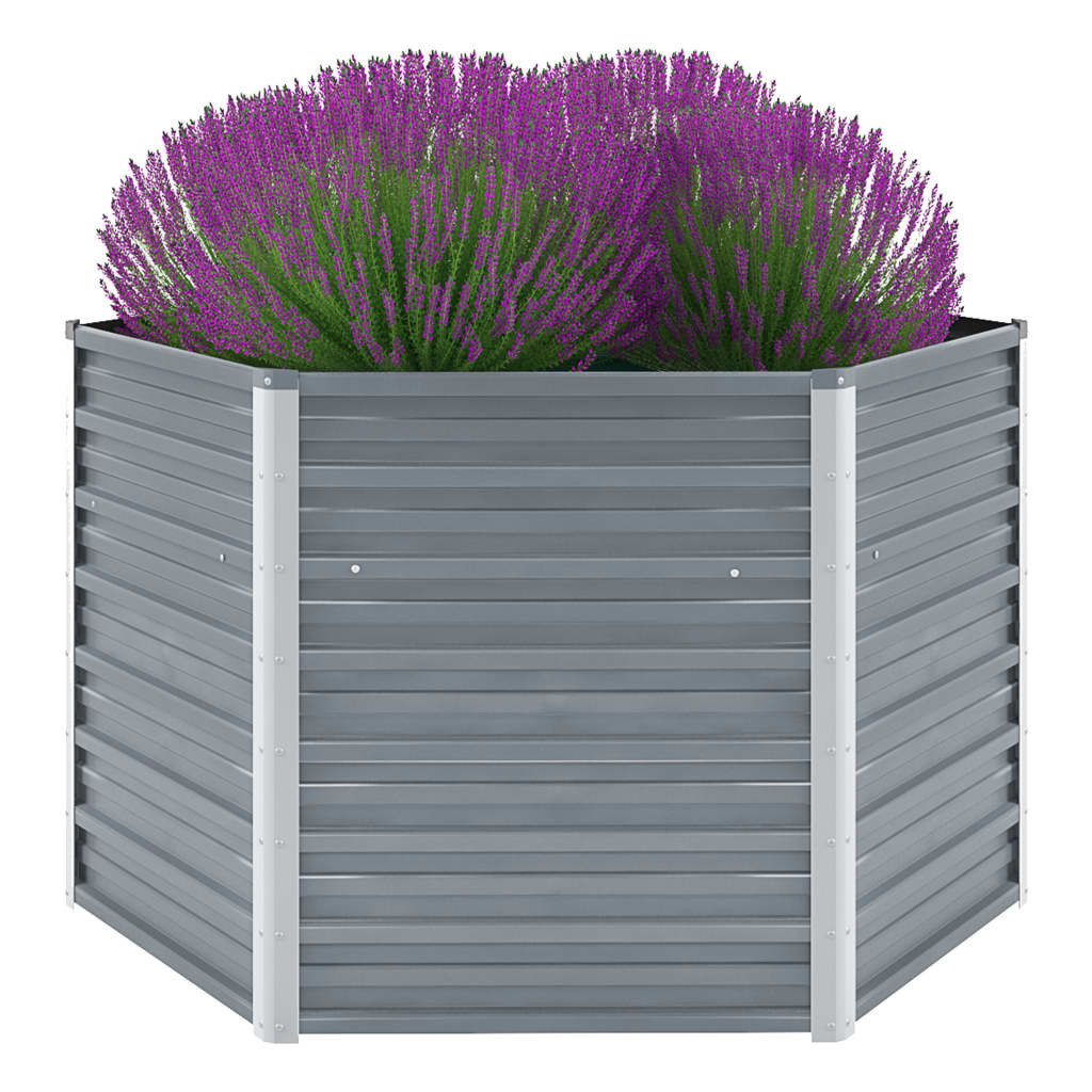 vidaXL Hochbeet, Garten-Hochbeet Verzinkter Stahl 129x129x77 günstig online kaufen