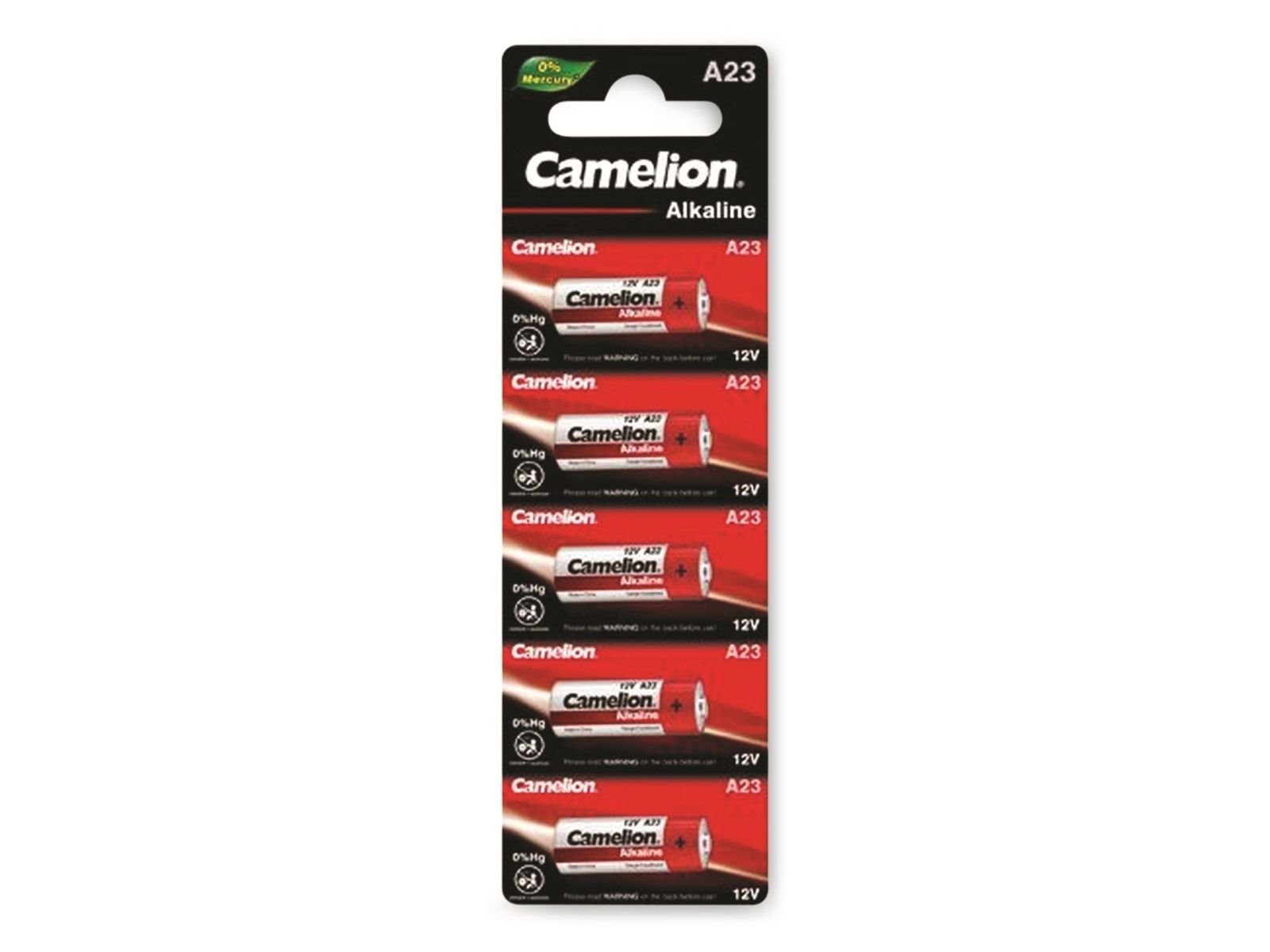 Camelion CAMELION 12V-Batterie, Plus Alkaline, A23, 5 Stück Batterie