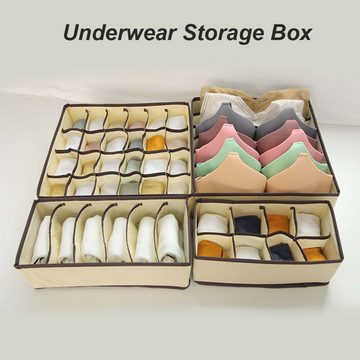 Coonoor Aufbewahrungsdose schubladen kleider Aufbewahrungsboxen, Baumwolle Schrank Organizer, Vier verschiedene Größen