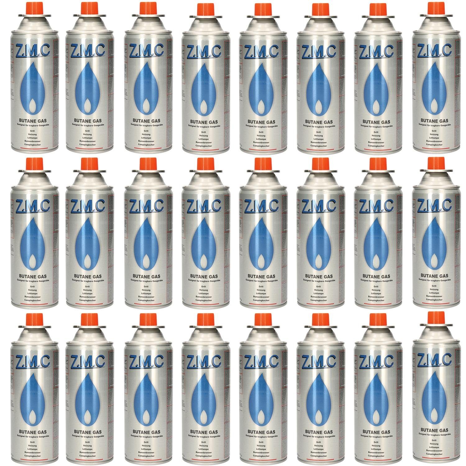 ZMC Gaskartusche 24x Butan Gas Kartusche 227g Butangas Bajonett-Anschluss, Zubehör für Gaskocher Gaskartusche Campingkocher Brenner, MSF-1a Gaskartuschen Campinggas Bunsenbrenner Campingkocher