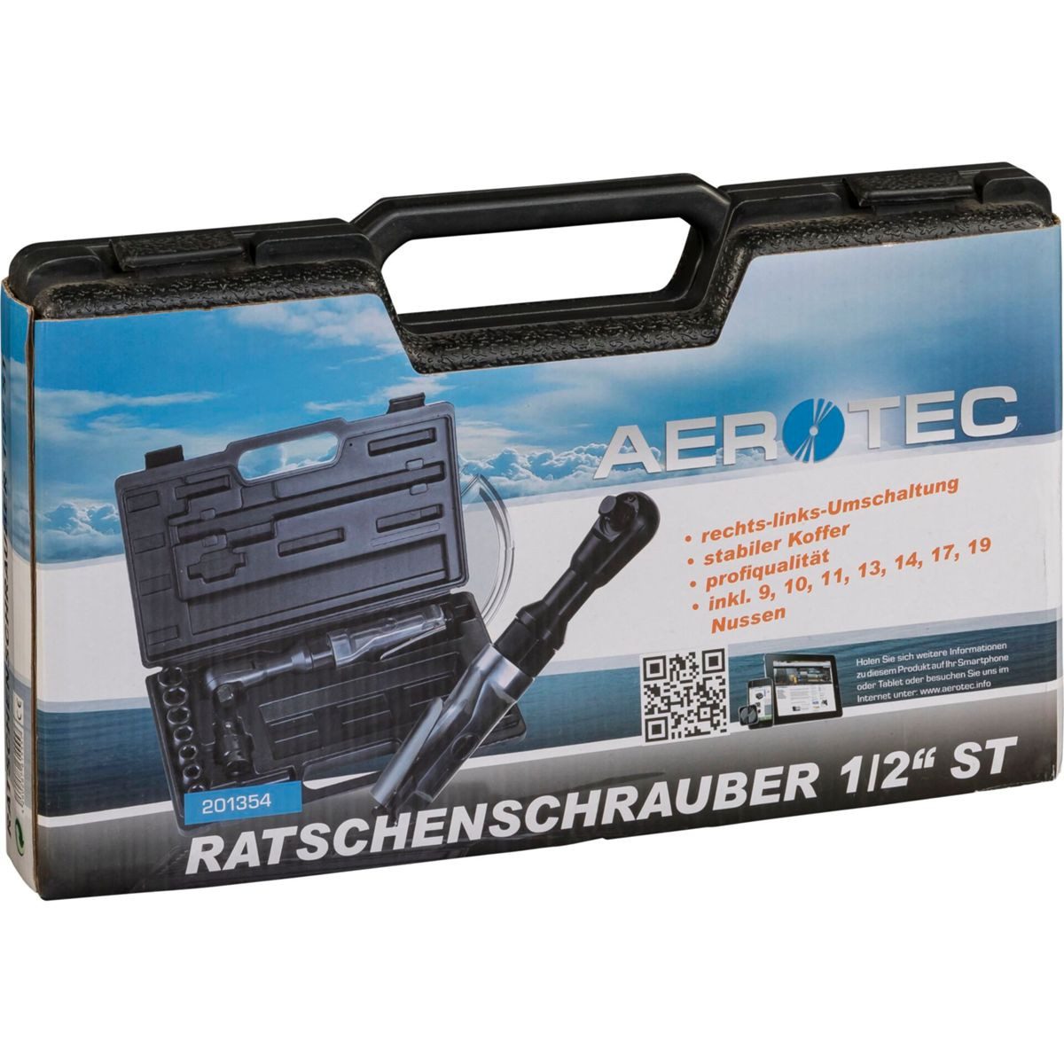 Druckluftgeräte-Set 1/2 Zoll Ratschen- schrauber im Koffer