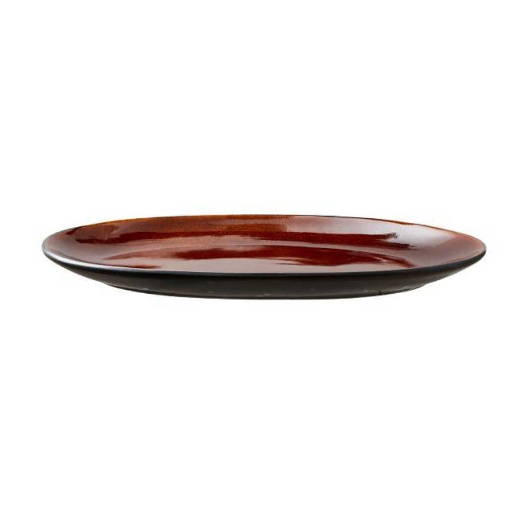 Bitz Servierplatte Gastro black / amber, Steinzeug, 36x25 cm