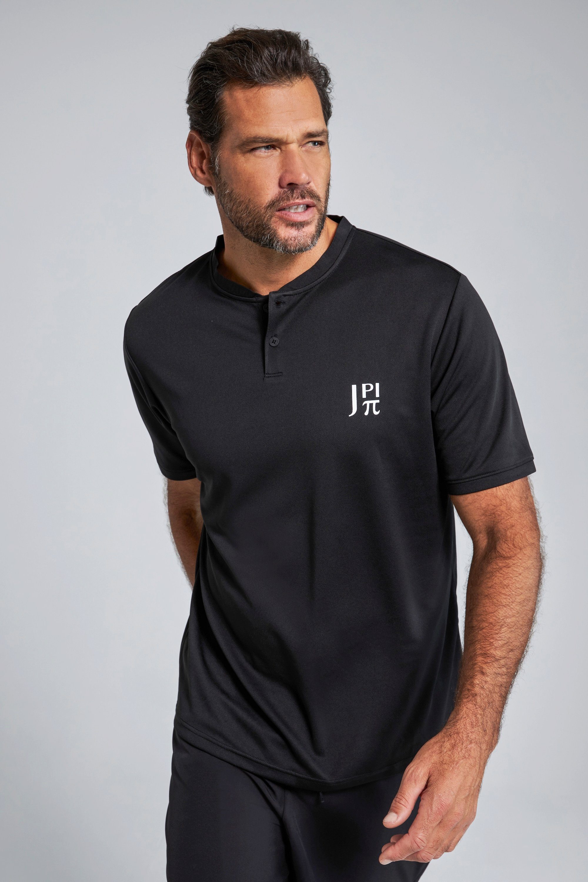 JP1880 T-Shirt Funktions-Henley Halbarm QuickDry schwarz