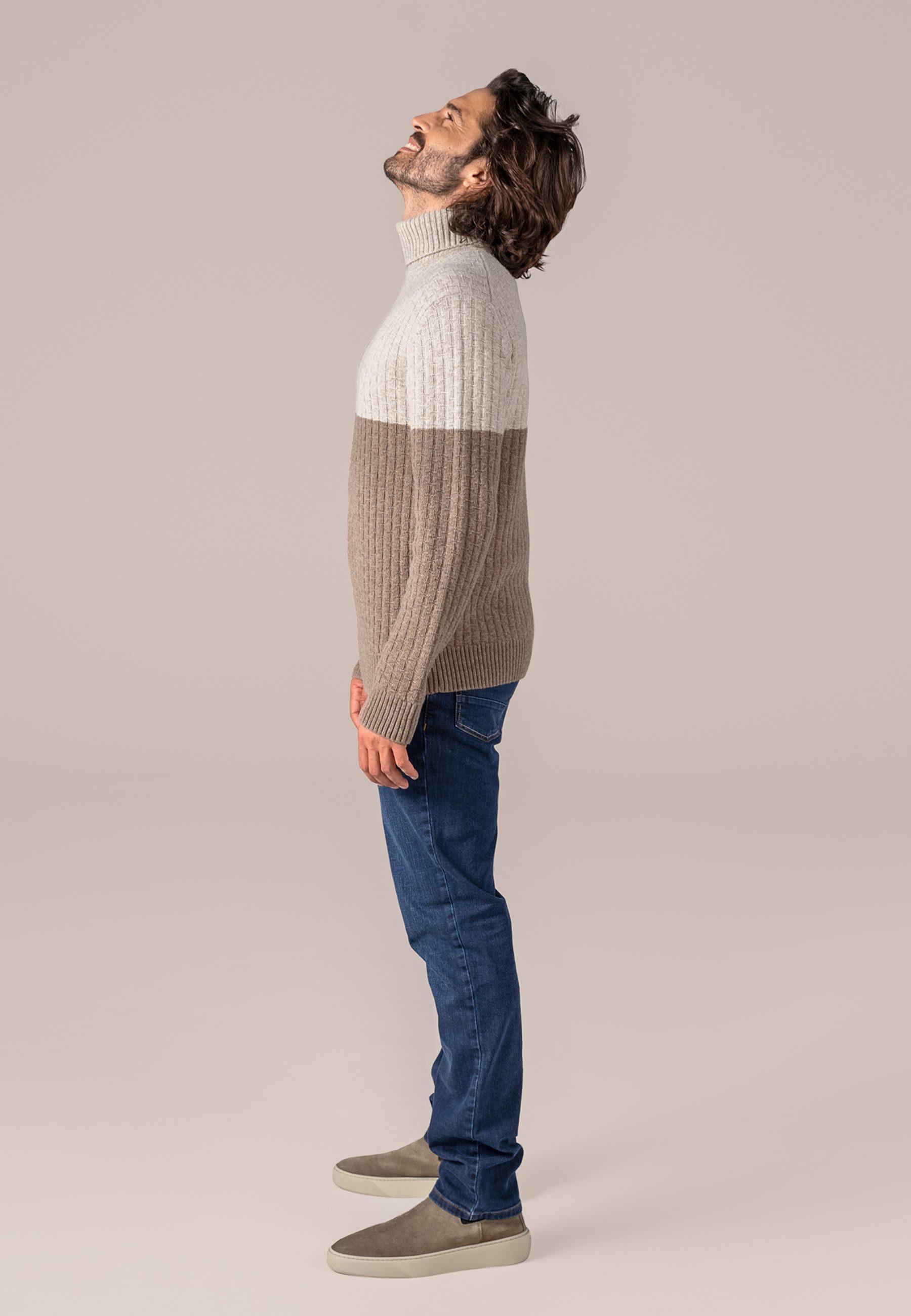 LIVING CRAFTS Rollkragenpullover PATRIZIO GOTS zertifiziert – Bild 5 von 5
