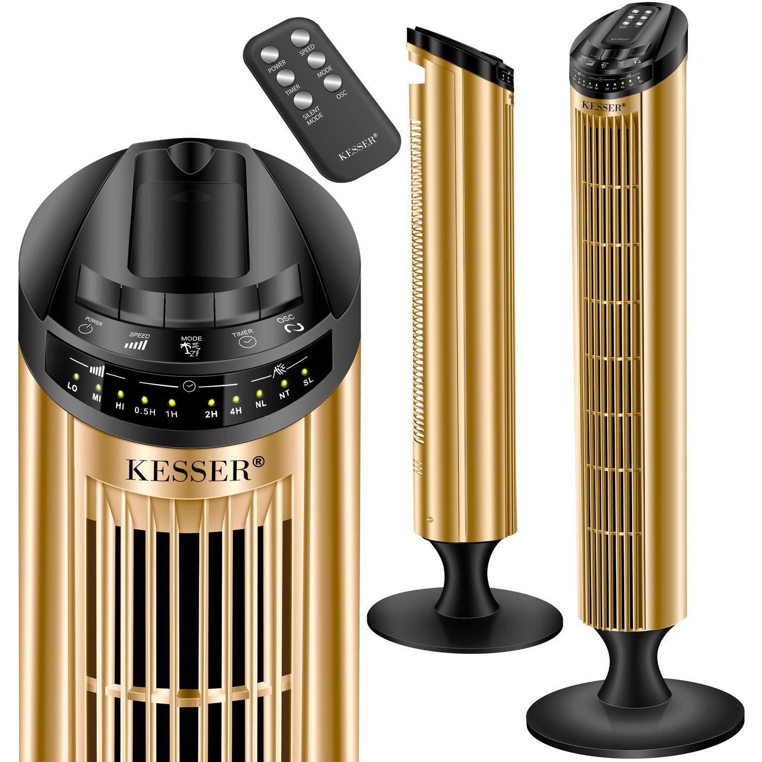KESSER Turmventilator, Turmventilator FERNBEDIENUNG Ventilator LED günstig online kaufen