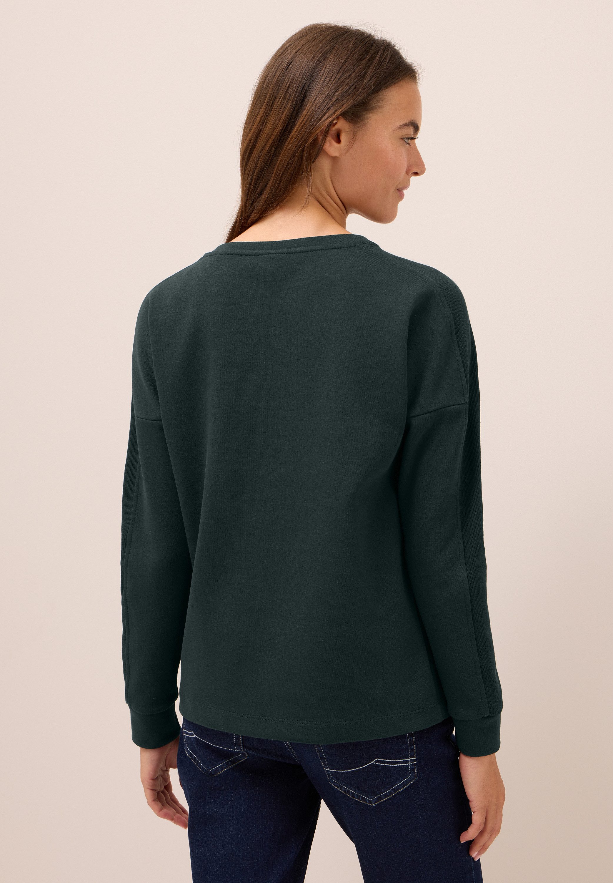 CECIL Langarmshirt aus elastischem Materialmix günstig online kaufen