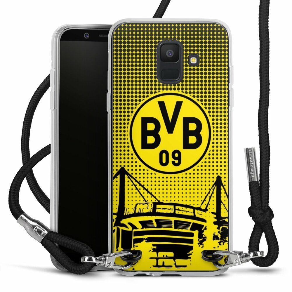 DeinDesign Handyhülle Stadion BVB Borussia Dortmund BVB Dots, Samsung Galaxy  A6 (2018) Handykette Hülle mit Band Case zum Umhängen