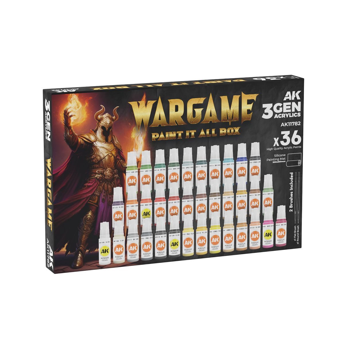 AK Interactive Modellbausatz AK Interactive Wargame Paint It All Box 36 Colors 3Gen